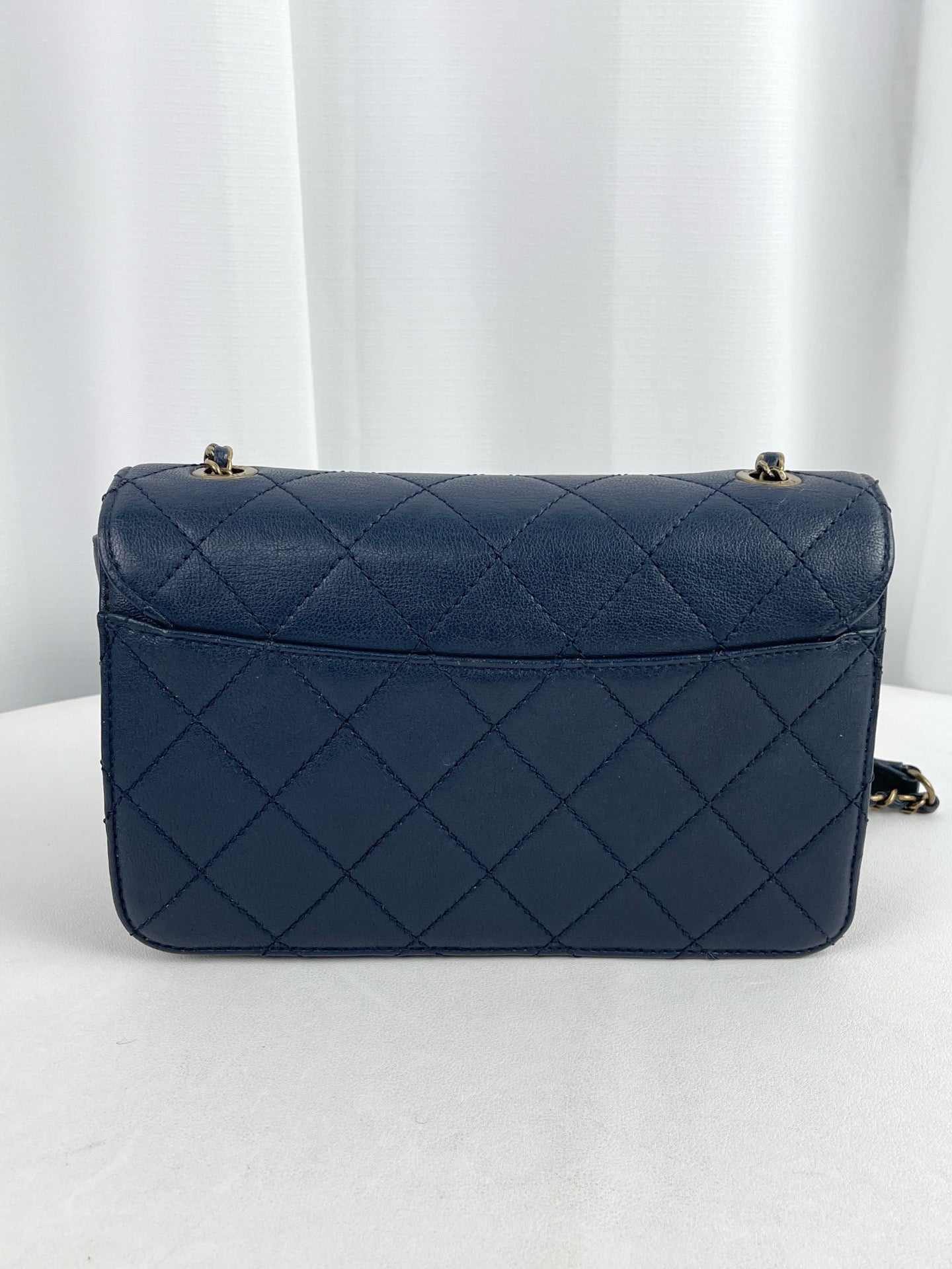 Chanel - Timeless/Classique - Leather - Navy - (mini)