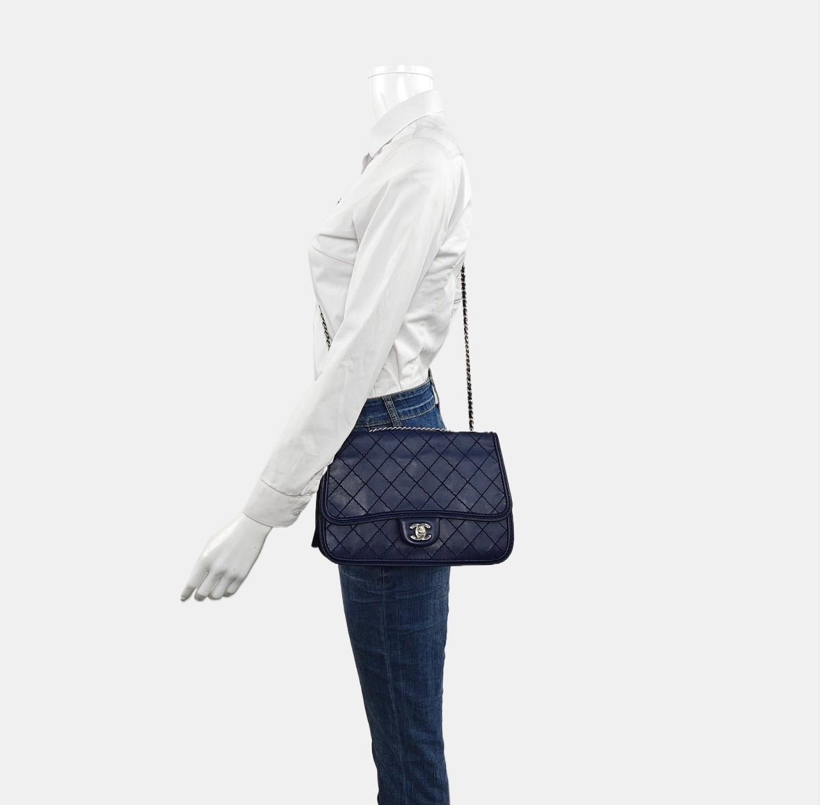 Chanel - Timeless/Classique - Leather - Navy - (mini)
