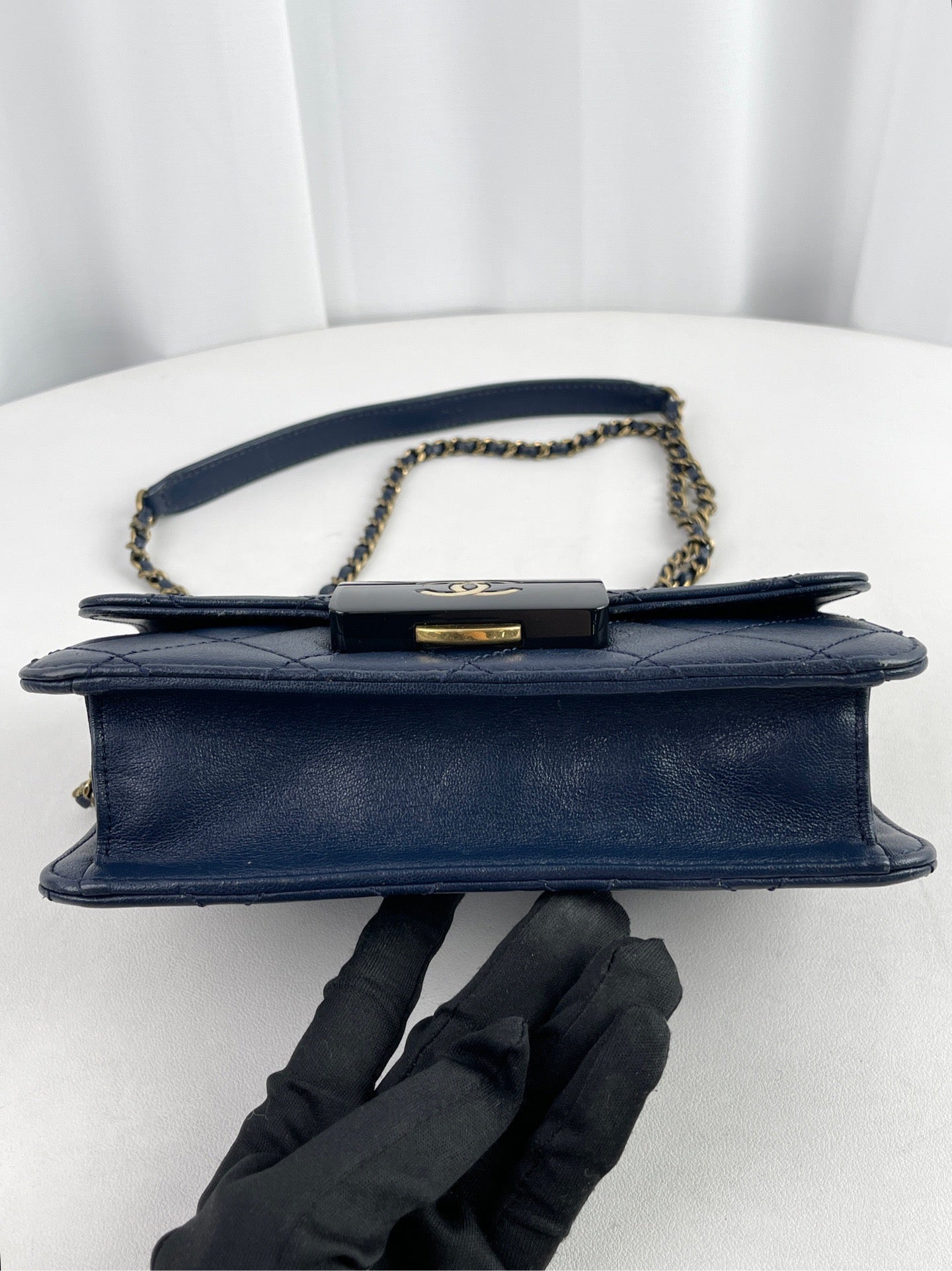 Chanel - Timeless/Classique - Leather - Navy - (mini)