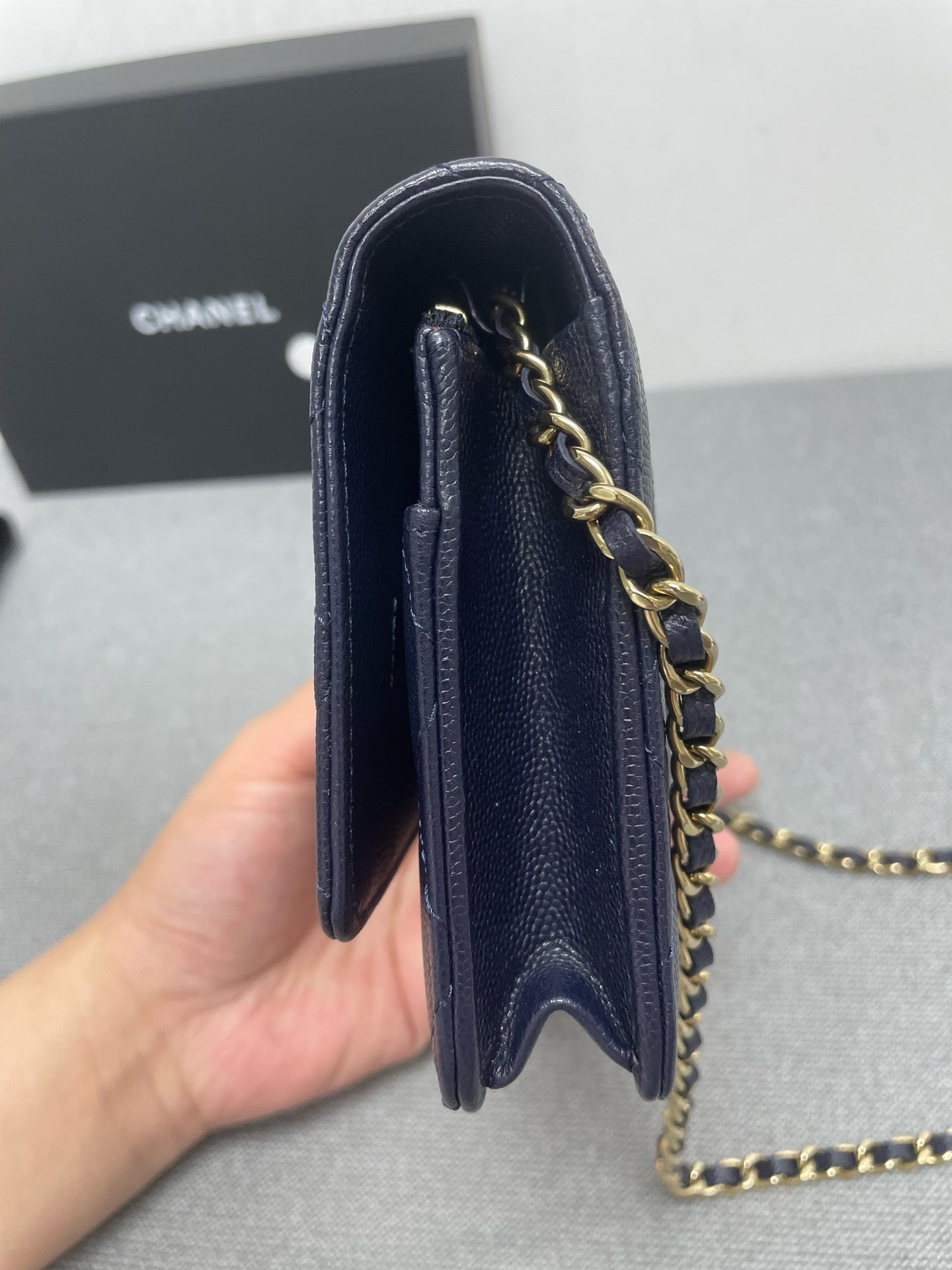 Chanel - Timeless/Classique - Leather - Navy - (mini)