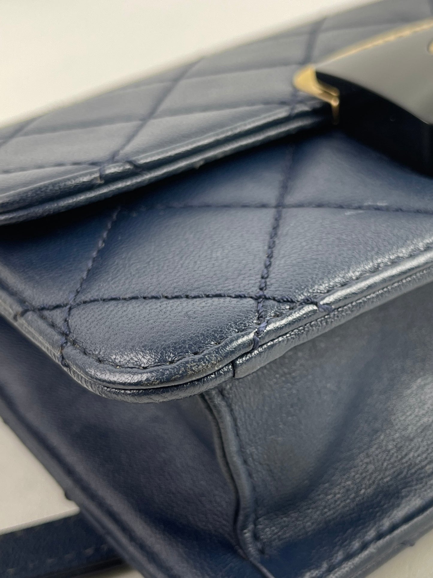 Chanel - Timeless/Classique - Leather - Navy - (mini)