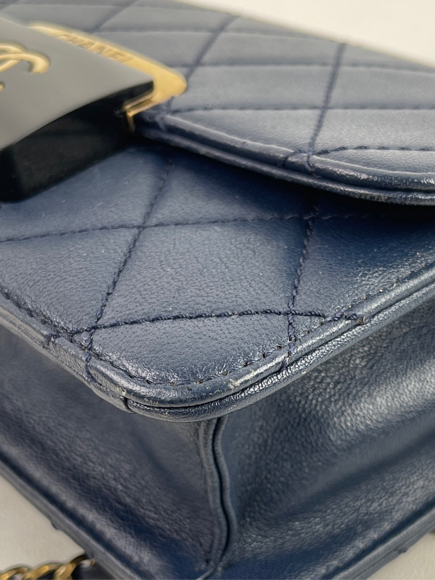 Chanel - Timeless/Classique - Leather - Navy - (mini)