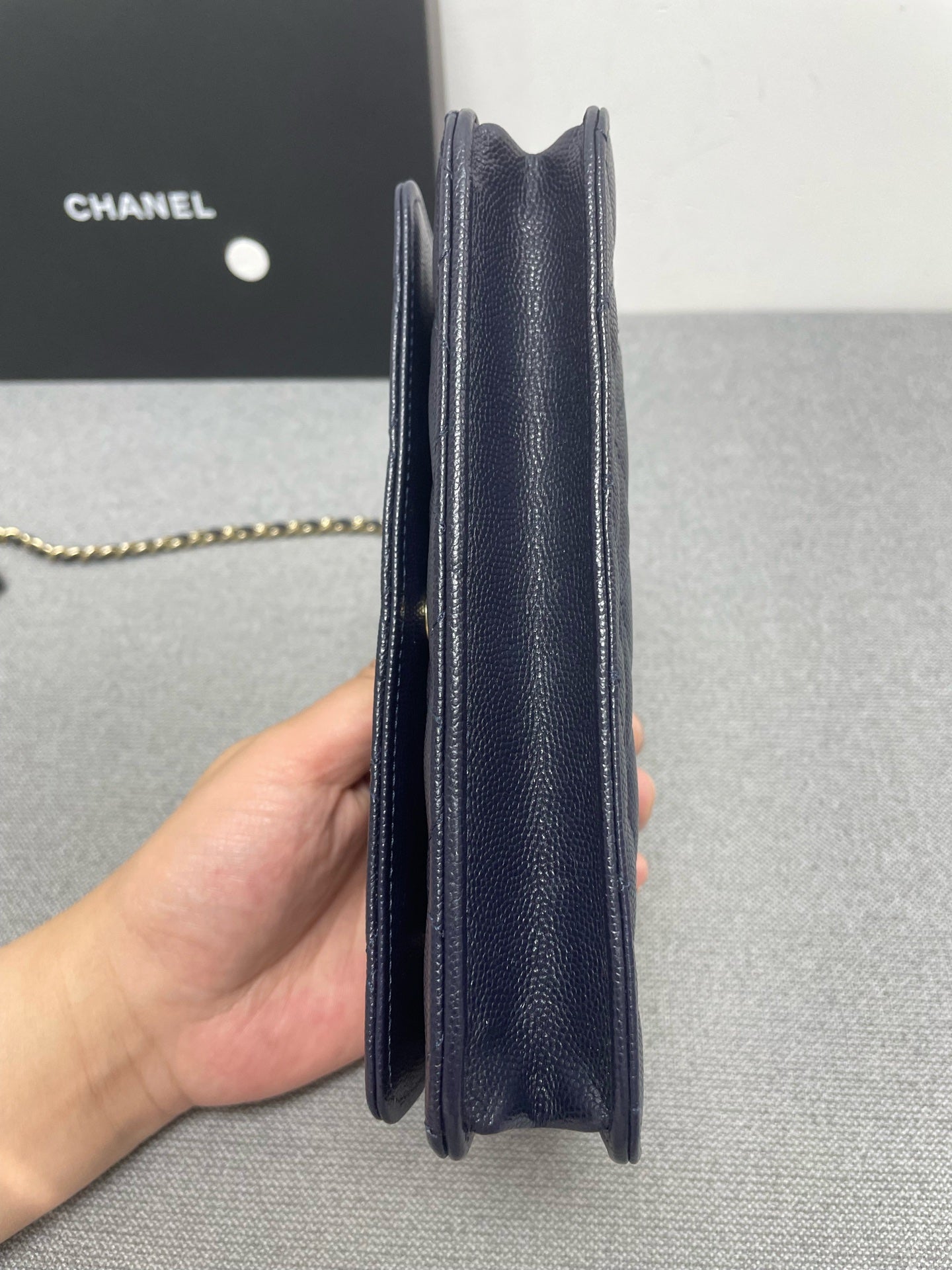 Chanel - Timeless/Classique - Leather - Navy - (mini)