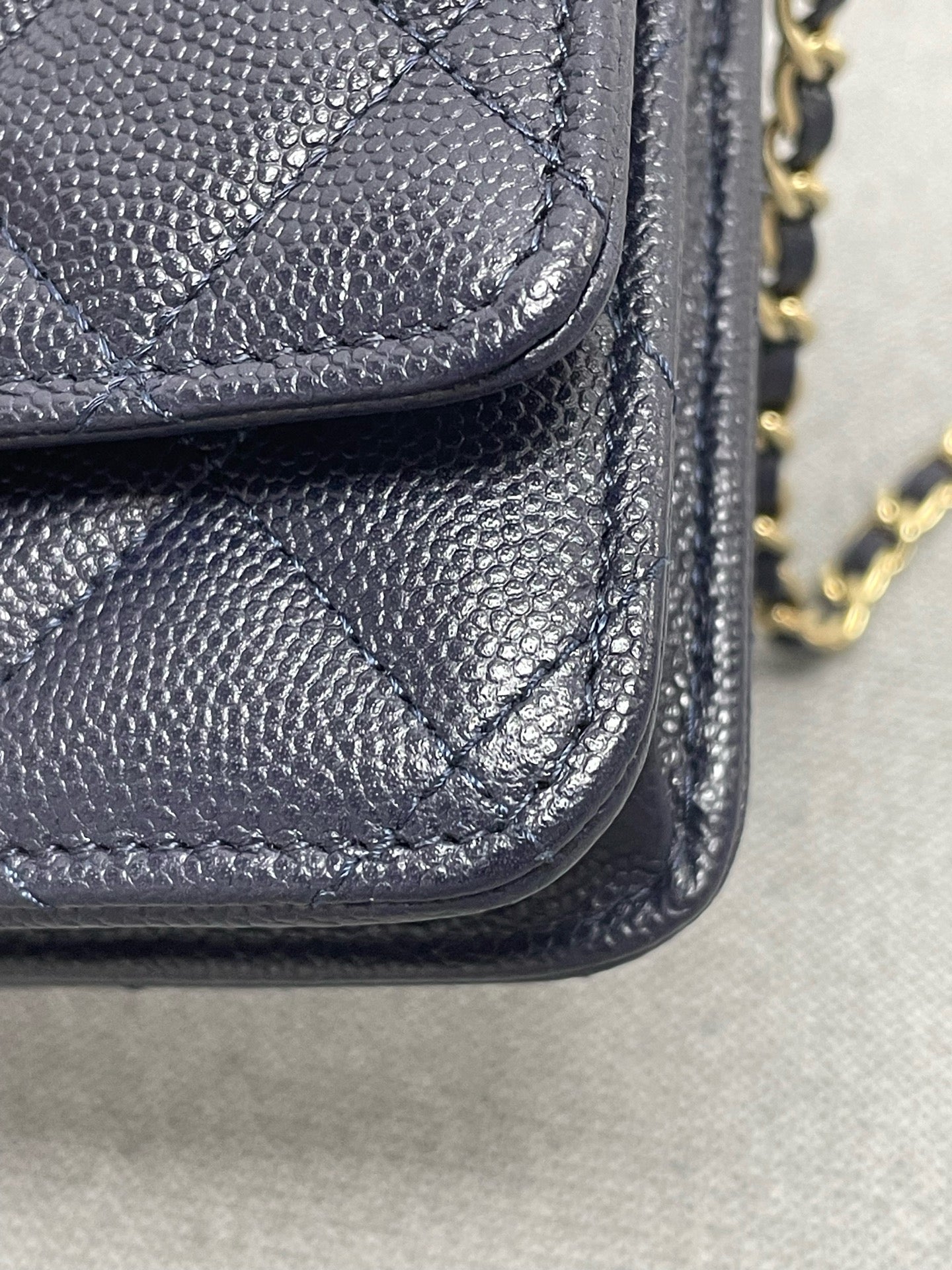 Chanel - Timeless/Classique - Leather - Navy - (mini)