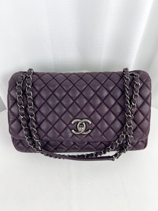 Chanel - Timeless/Classique - Leather - Purple - (medium)