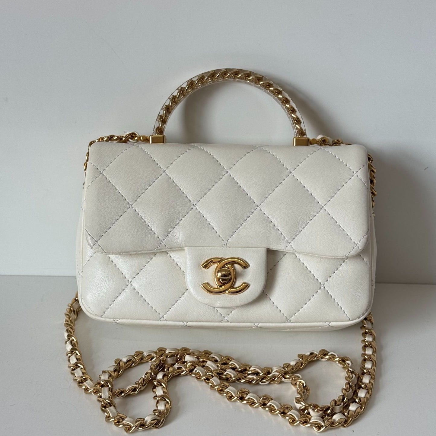 Chanel - Timeless/Classique - Leather - White - (mini)