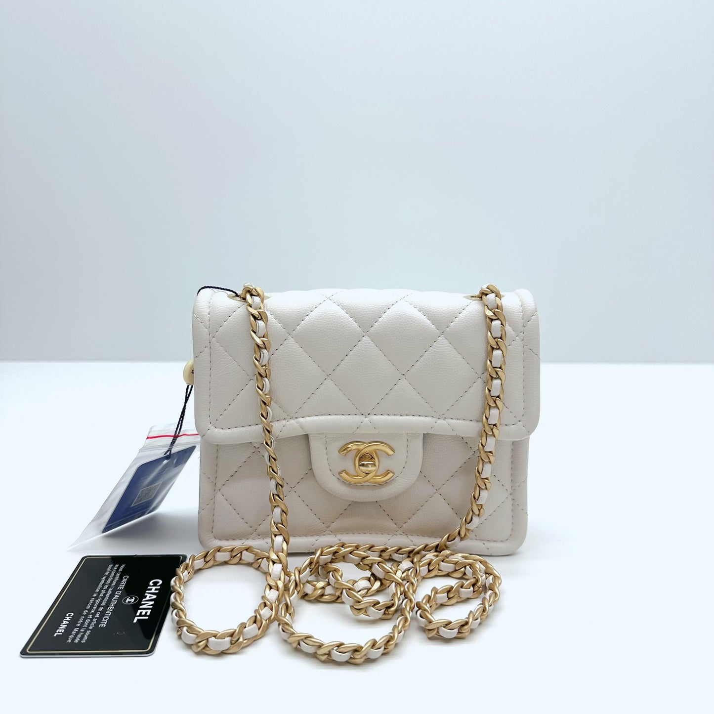 Chanel - Timeless/Classique - Leather - White - (mini)