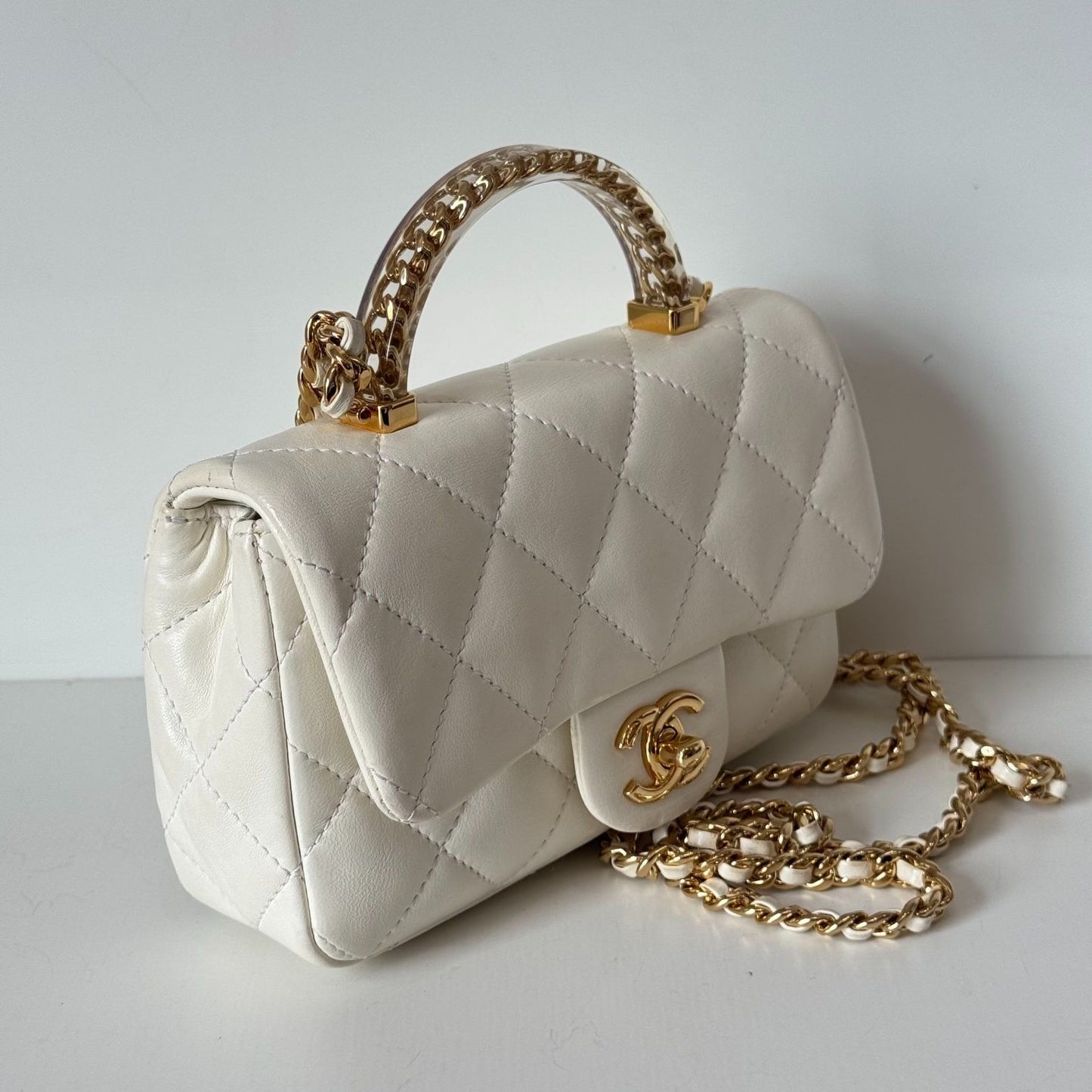 Chanel - Timeless/Classique - Leather - White - (mini)