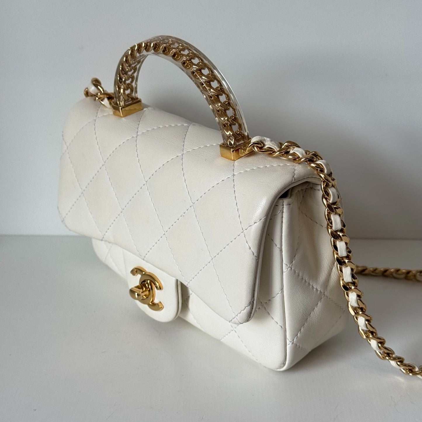 Chanel - Timeless/Classique - Leather - White - (mini)
