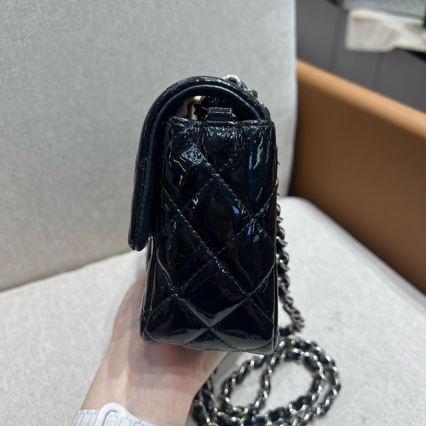 Chanel - Timeless/Classique - Patent leather - Black - (mini)