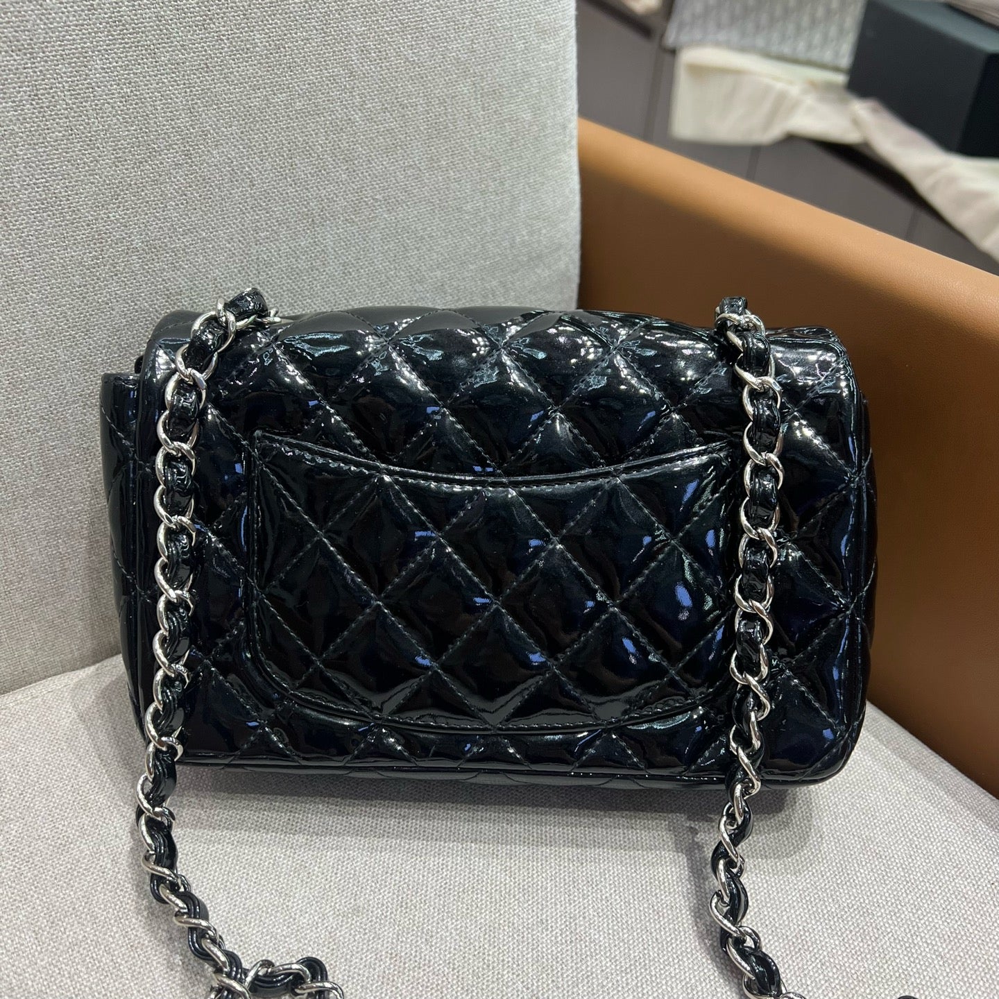 Chanel - Timeless/Classique - Patent leather - Black - (mini)