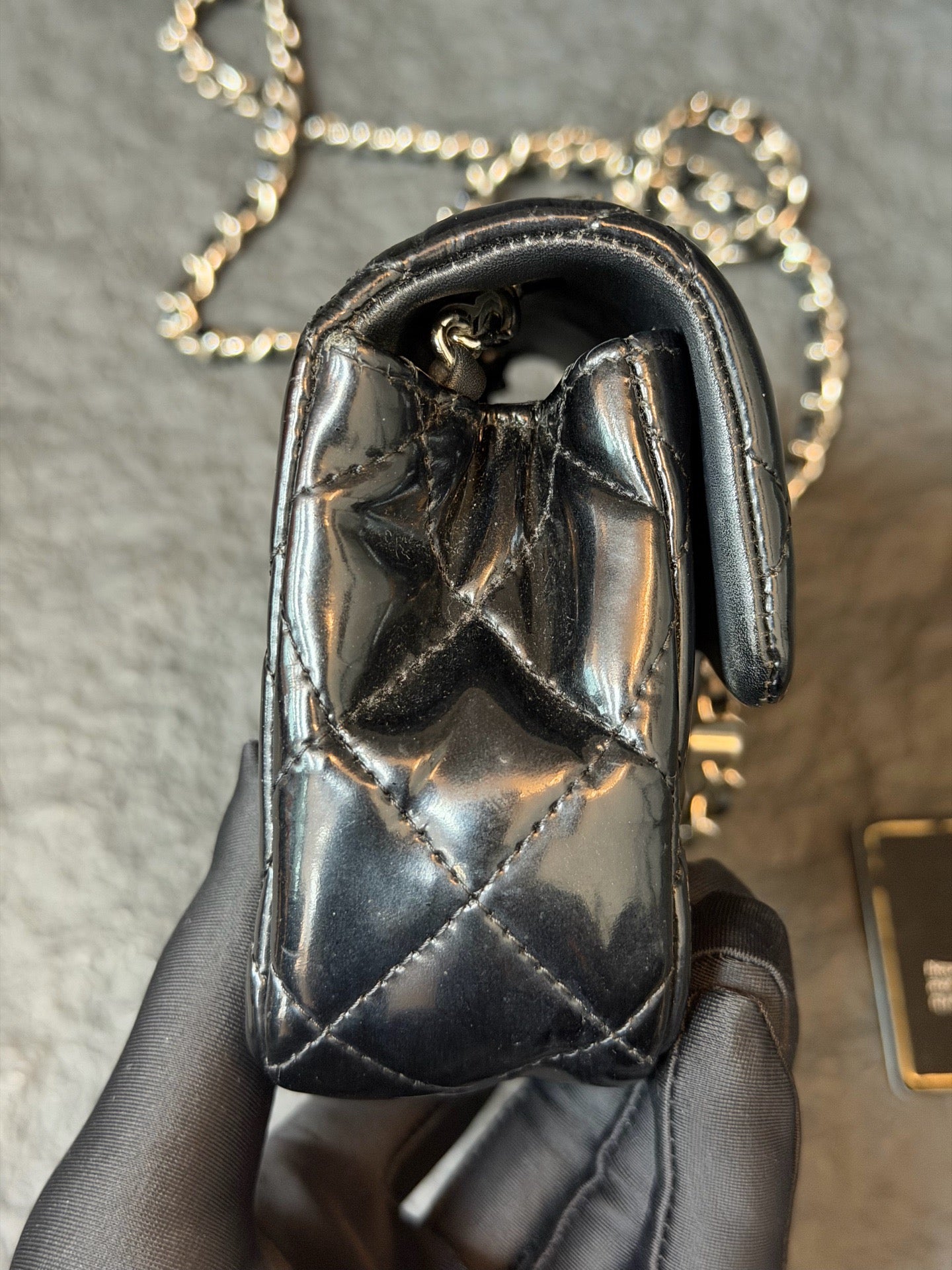 Chanel - Timeless/Classique - Patent leather - Black - (mini)