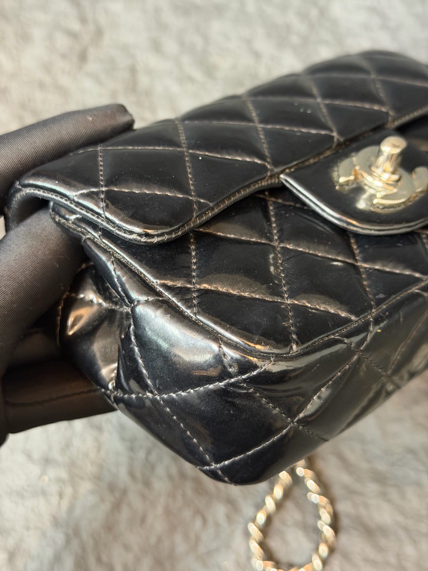 Chanel - Timeless/Classique - Patent leather - Black - (mini)
