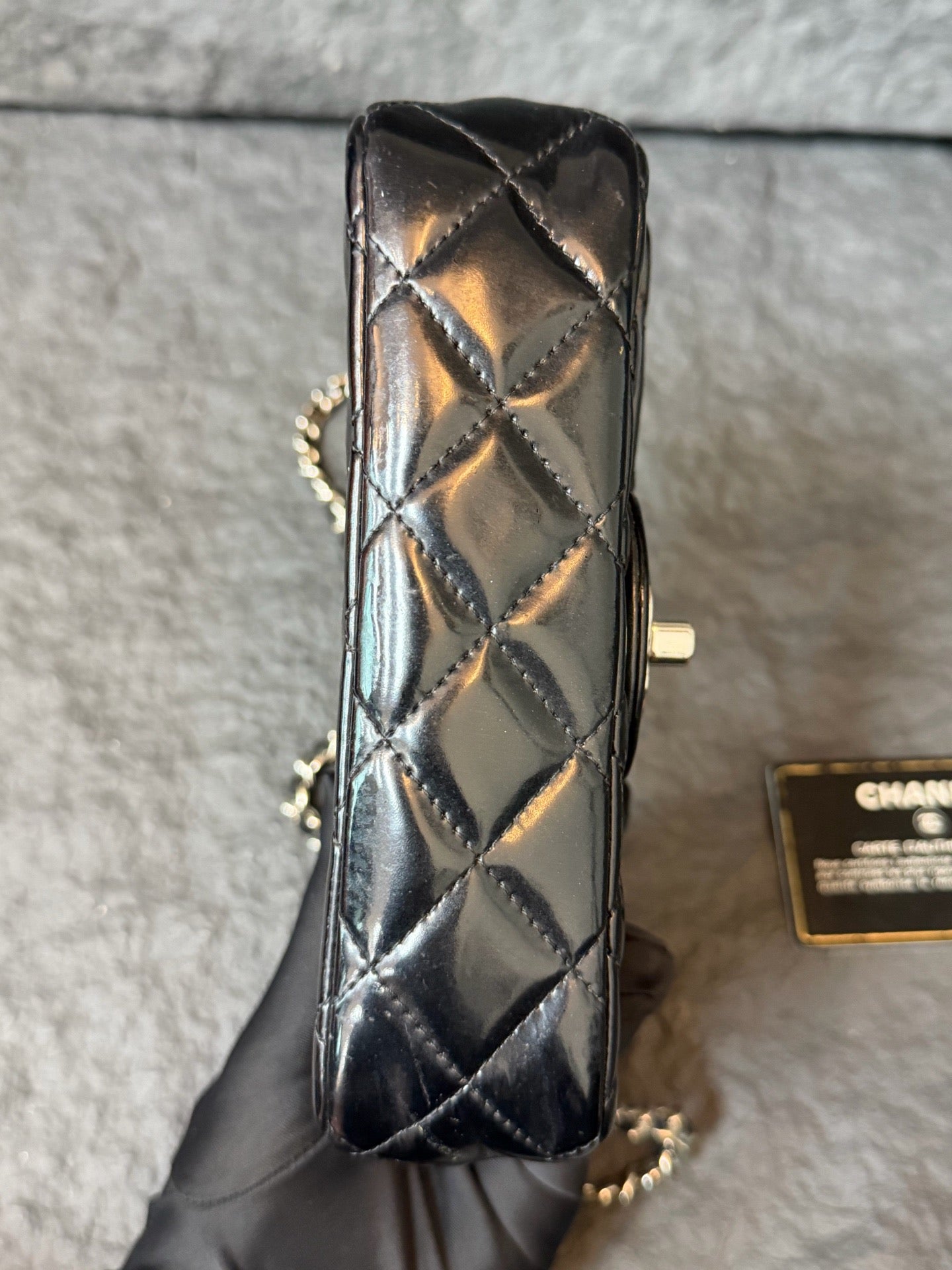 Chanel - Timeless/Classique - Patent leather - Black - (mini)