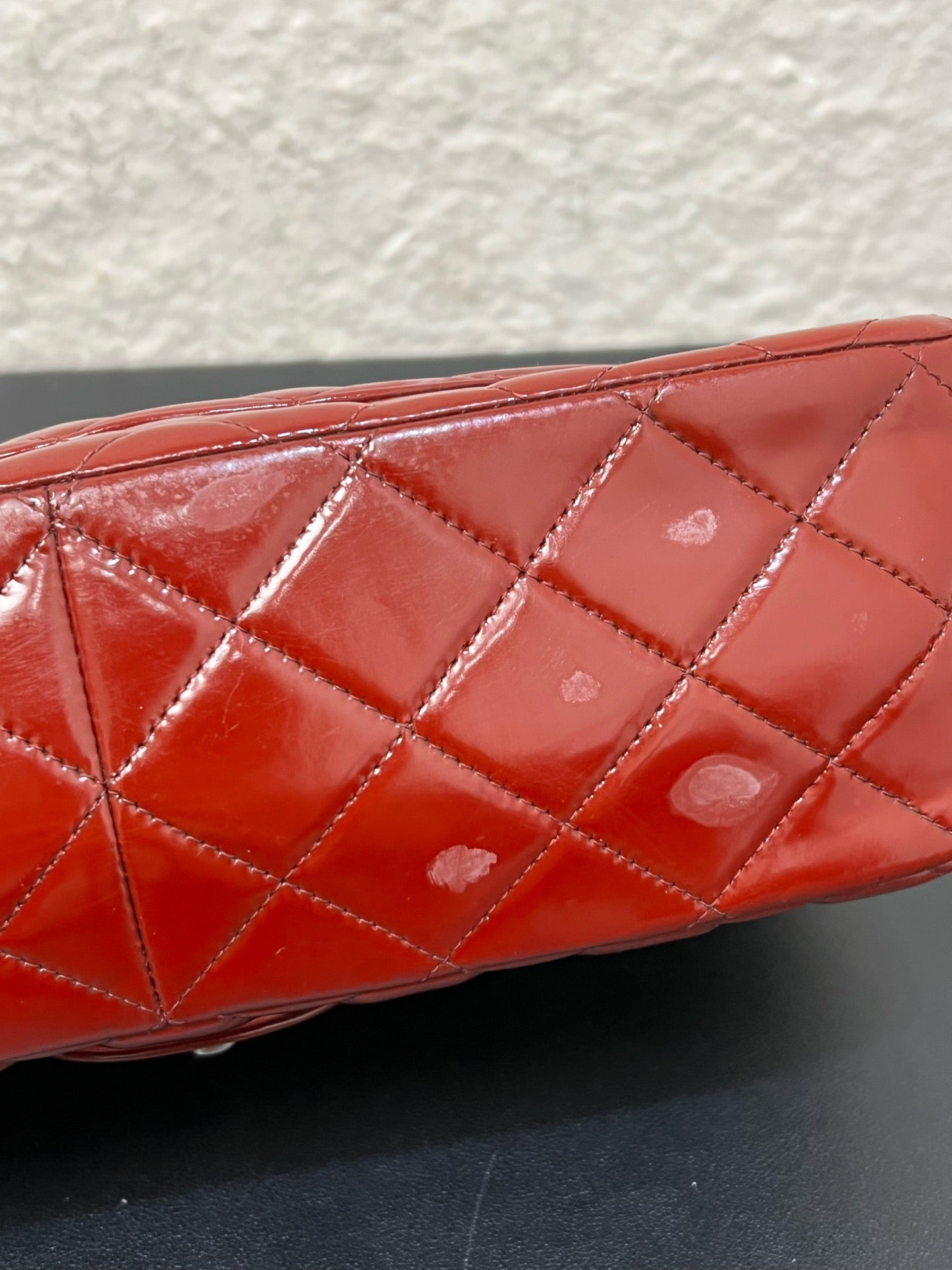 Chanel - Timeless/Classique - Patent leather - Burgundy - (large)