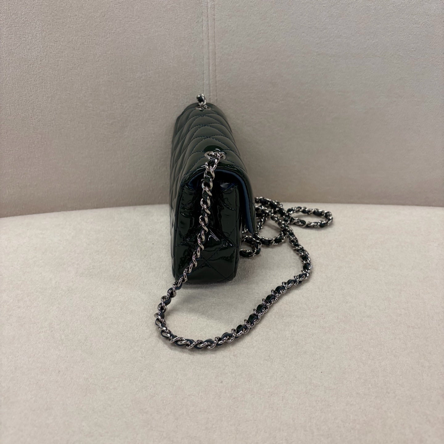 Chanel - Timeless/Classique - Patent leather - Green - (mini)