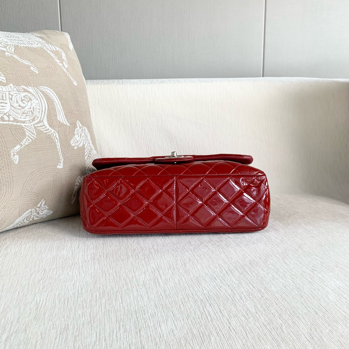 Chanel - Timeless/Classique - Patent leather - Red - (Large)