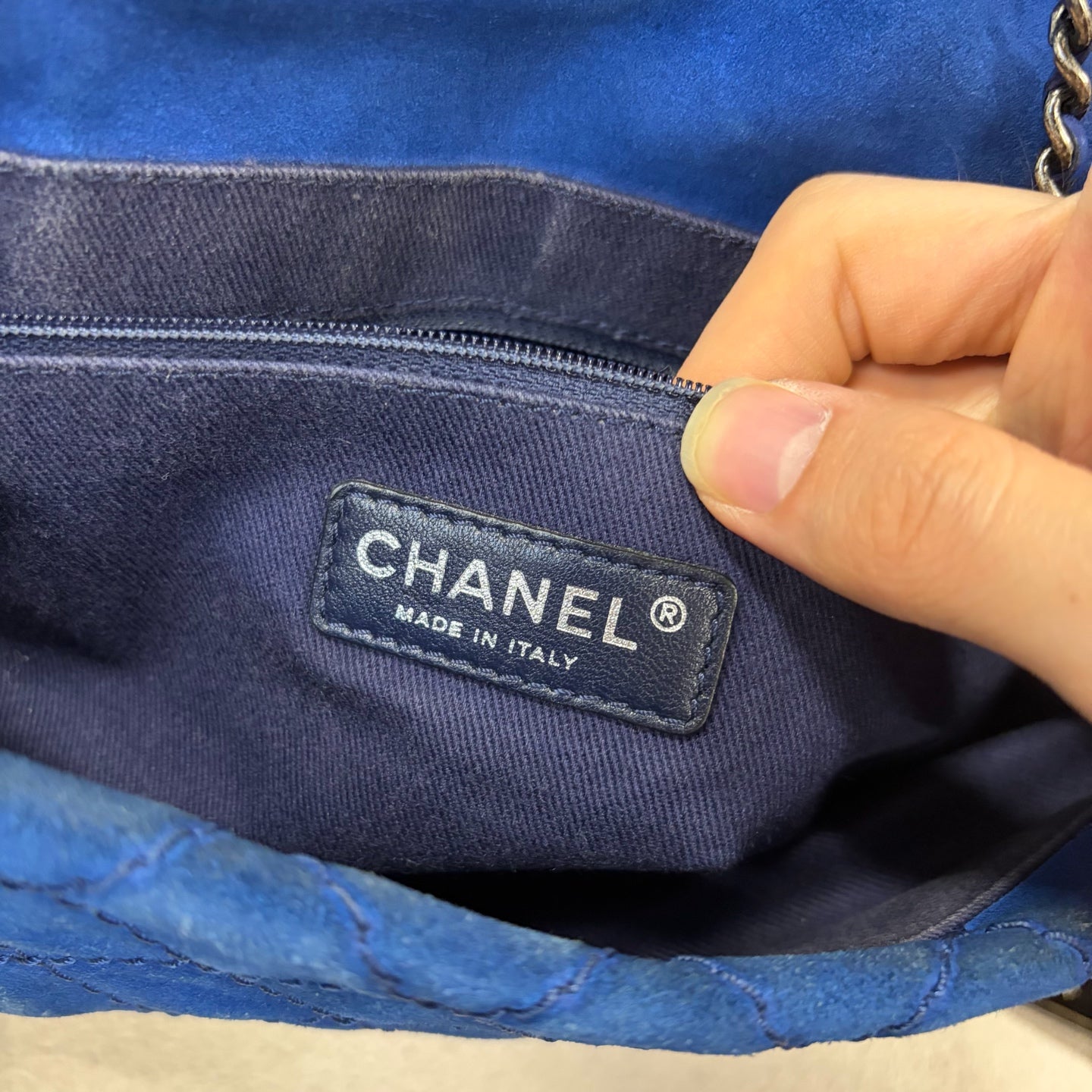 Chanel - Timeless/Classique - Suede - Blue - (medium)