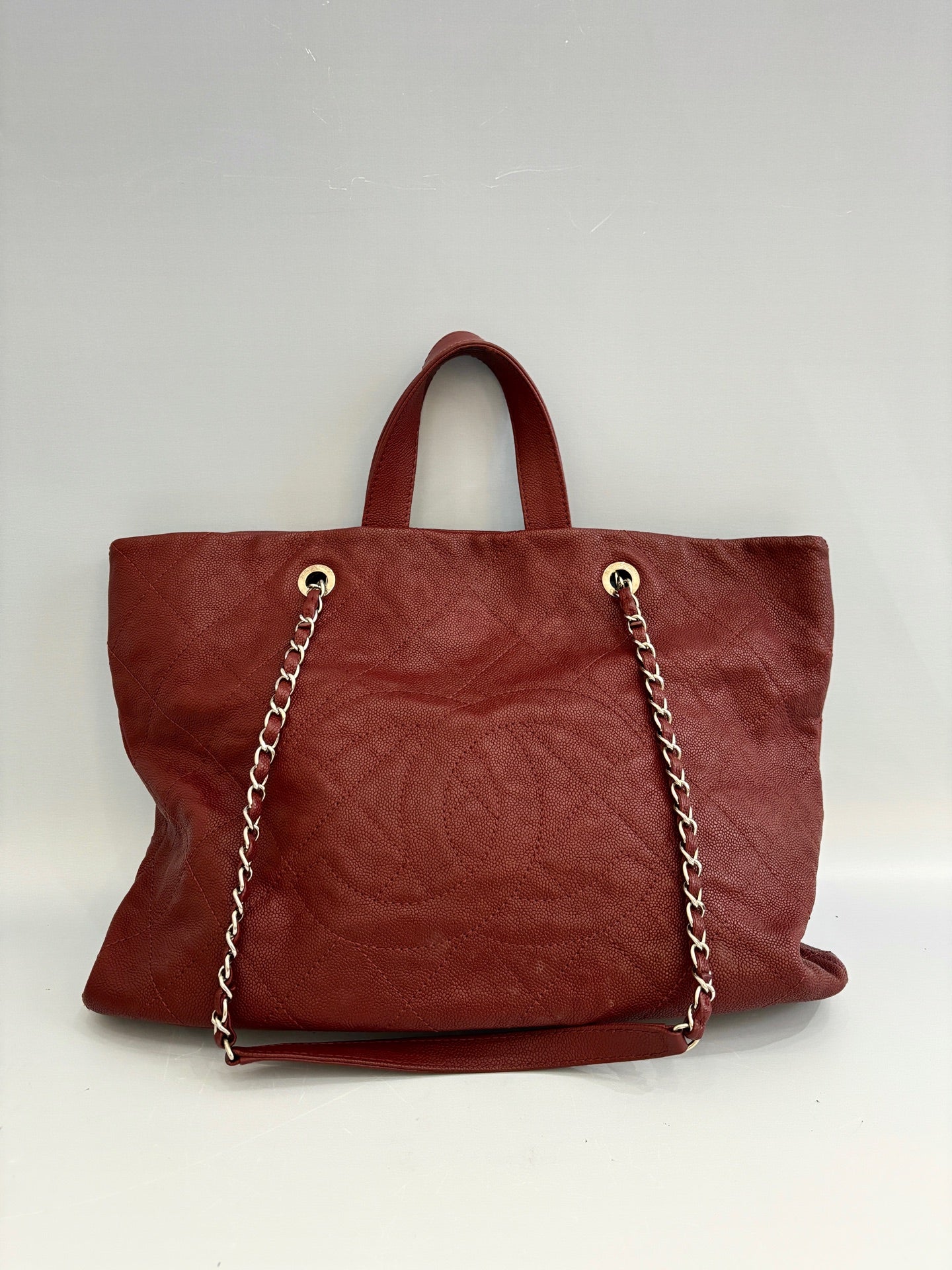 Chanel - Tote - Leather - Burgundy