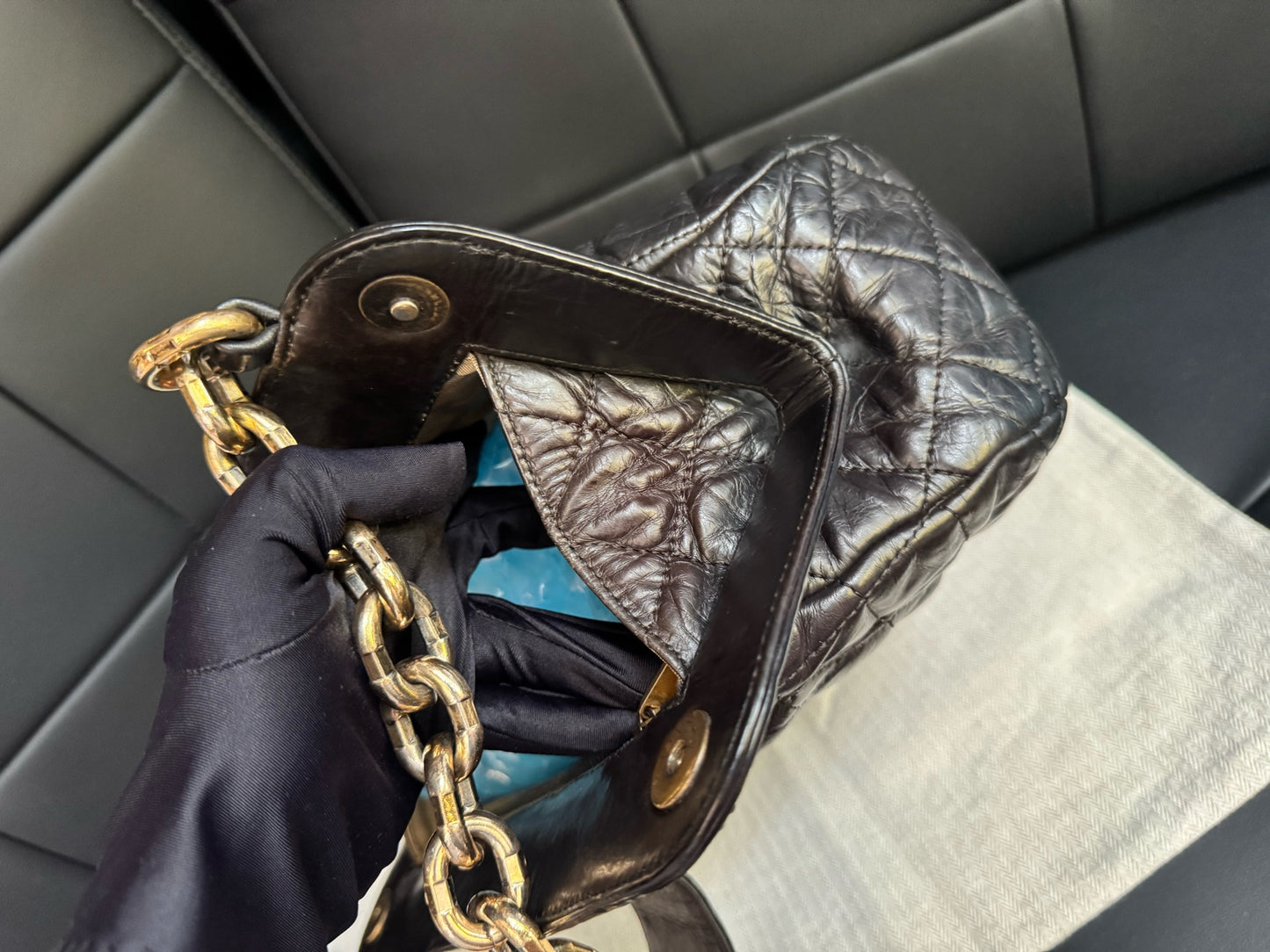 Chanel - Tote Bag - Leather - Black - (Other)