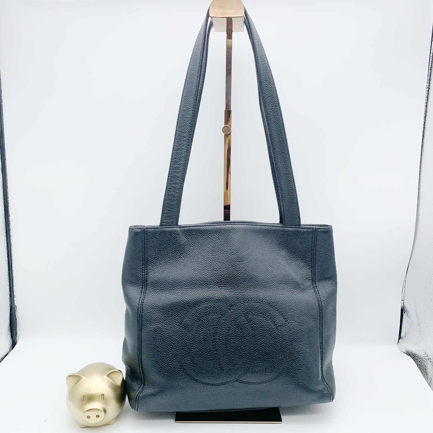 Chanel - Tote Bag - Leather - Black - (small)