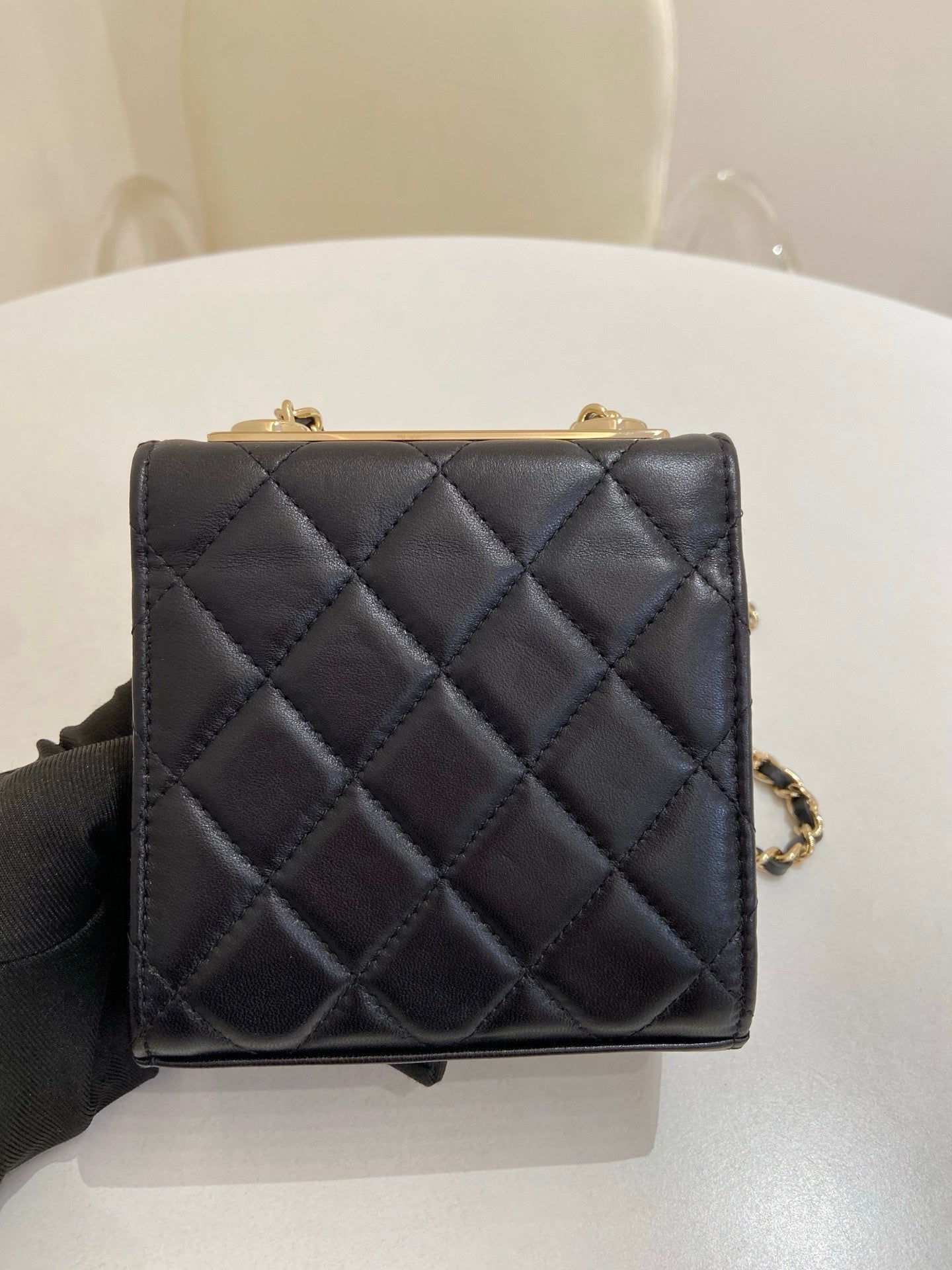 Chanel - Trendy CC Chain Bag - Leather - Black - (mini)