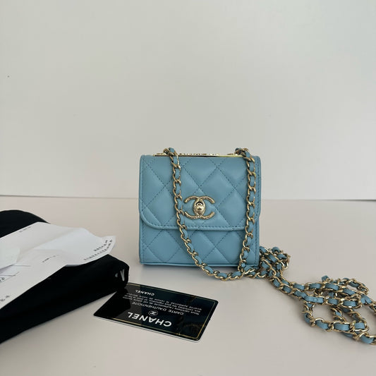 Chanel - Trendy CC - Leather - Blue - (mini)