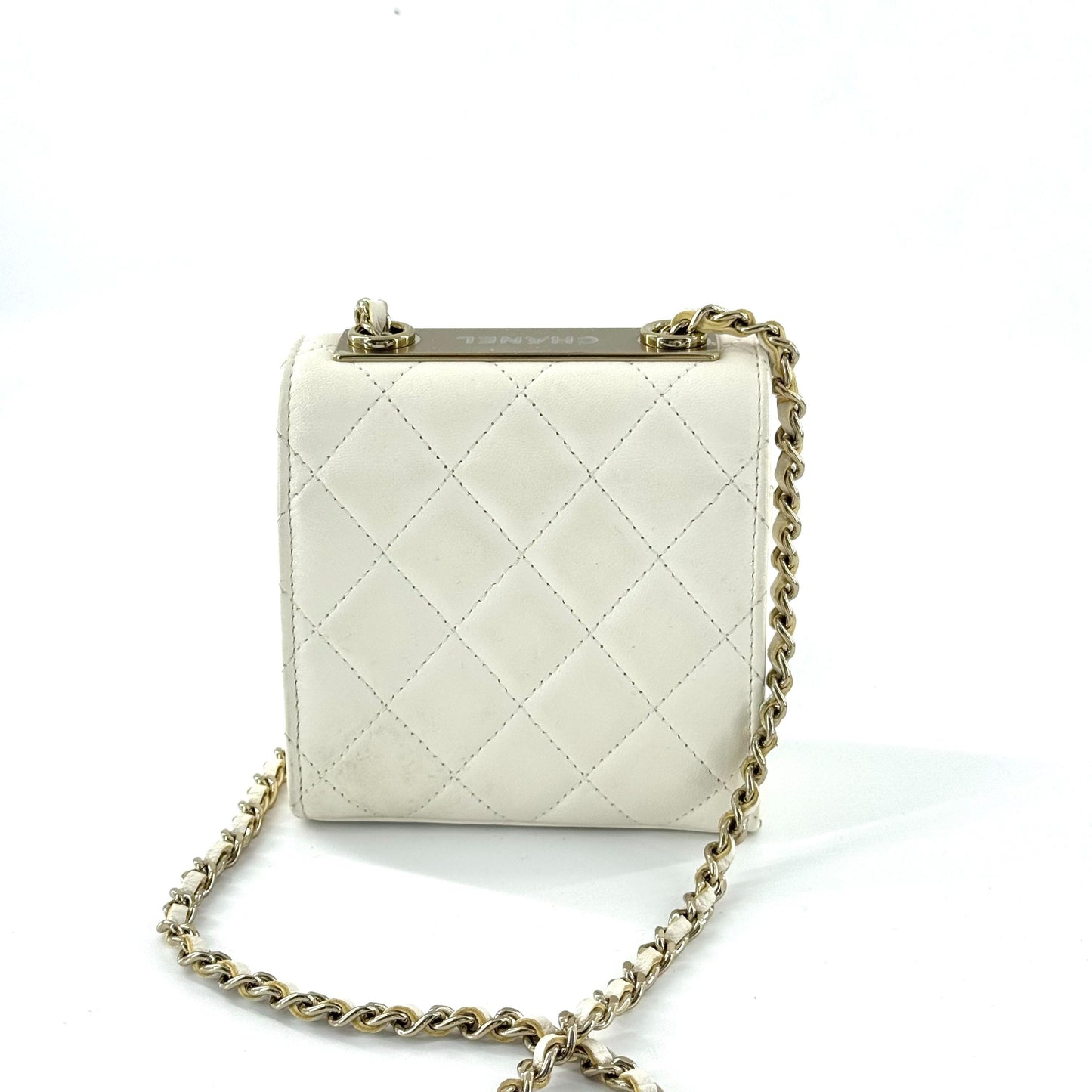 Chanel - Trendy CC Mini Chain Bag - Lambskin leather - White - (mini)