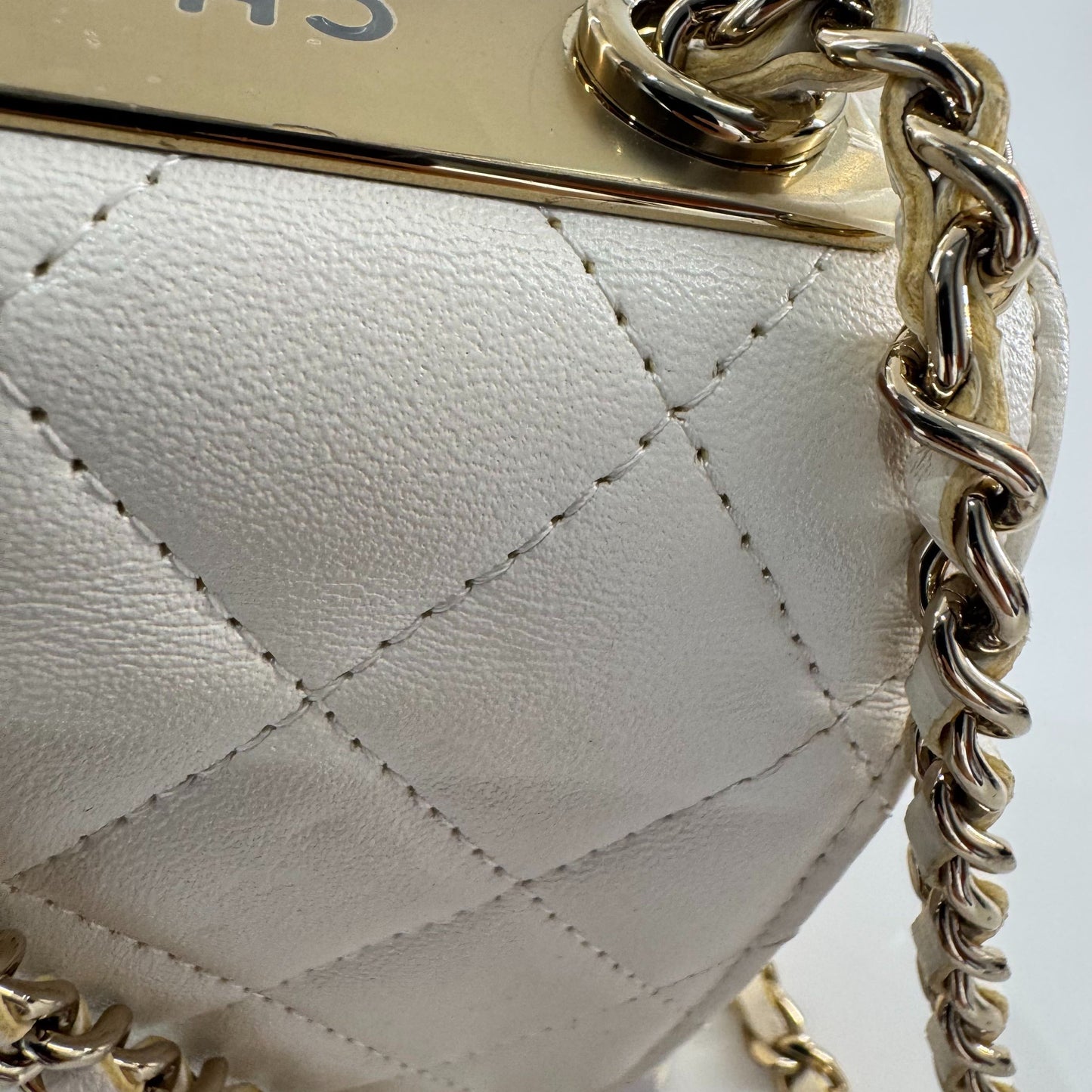 Chanel - Trendy CC Mini Chain Bag - Lambskin leather - White - (mini)