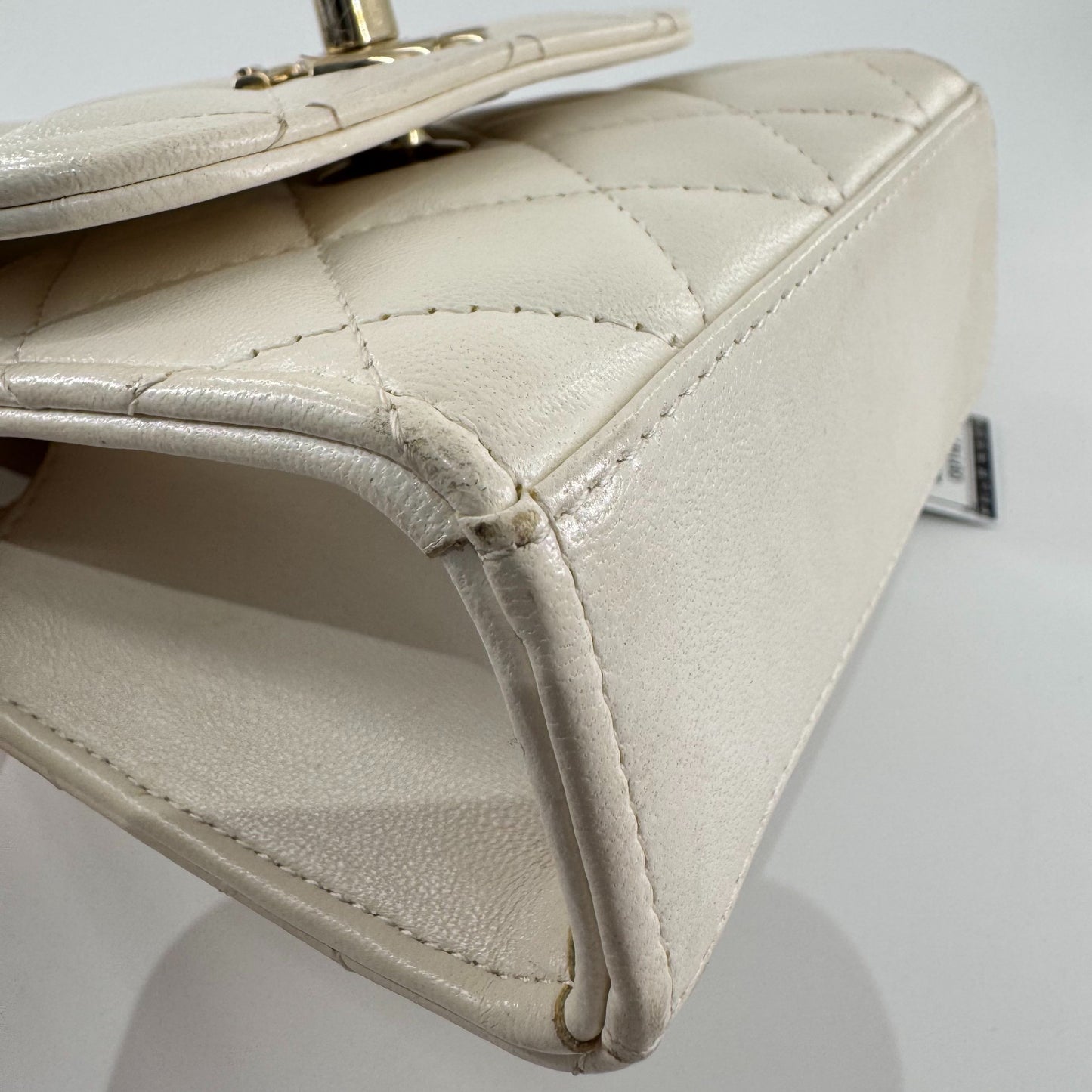 Chanel - Trendy CC Mini Chain Bag - Lambskin leather - White - (mini)