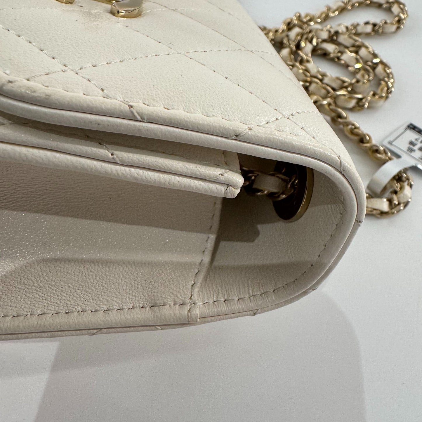 Chanel - Trendy CC Mini Chain Bag - Lambskin leather - White - (mini)