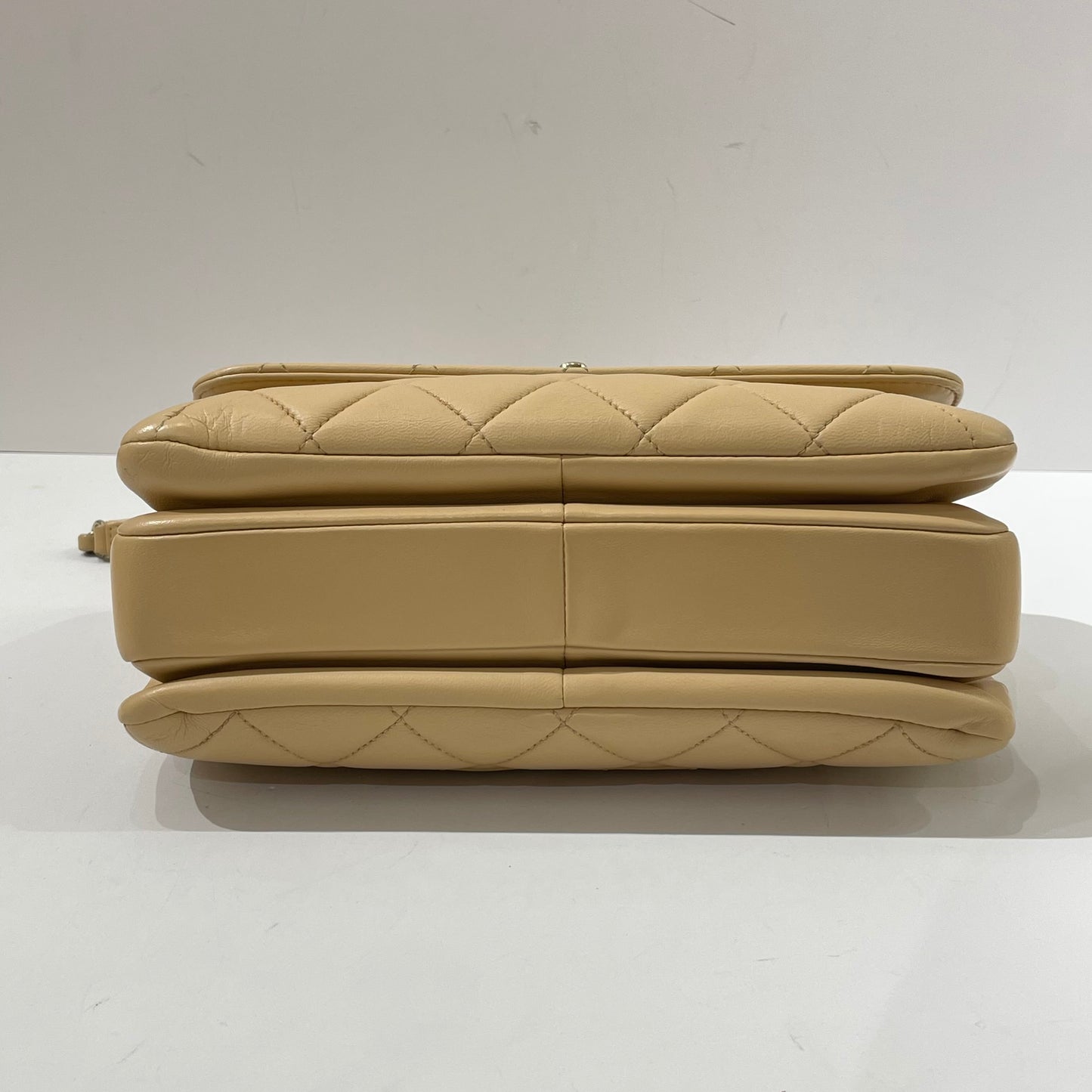 Chanel - Trendy CC Top Handle Flap Bag - Lambskin leather - Yellow - (small)