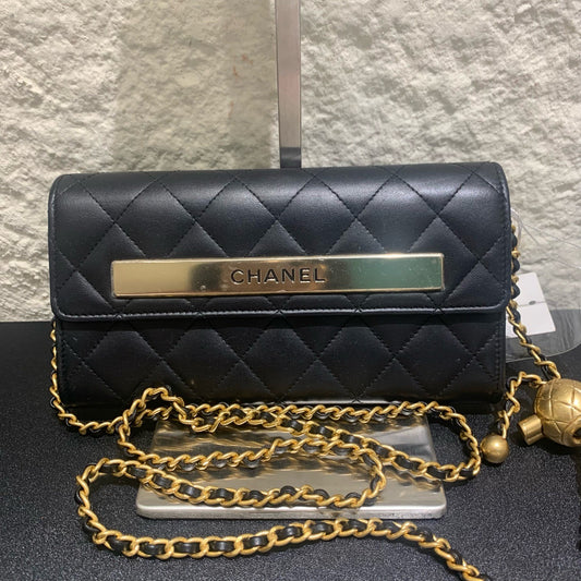 Chanel - Trendy Wallet - Leather - Black - (Not applicable)