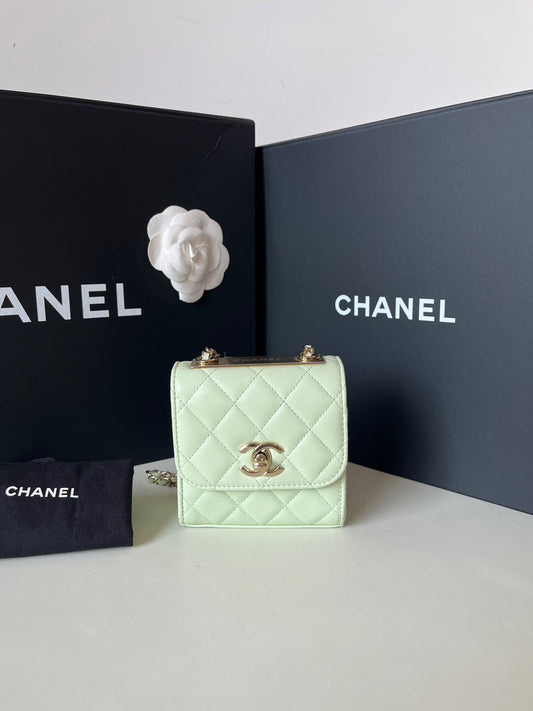 Chanel - trendycc mini - Leather - Green - (mini)