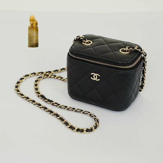 Chanel - Vanity Case - Leather - Black - (mini)