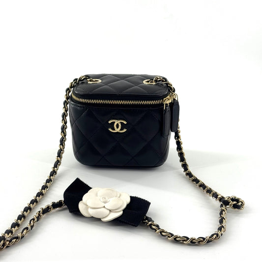 Chanel - Vanity Case - Leather - Black - (mini)