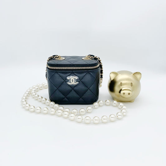 Chanel - Vanity Case - Leather - Black - (mini)