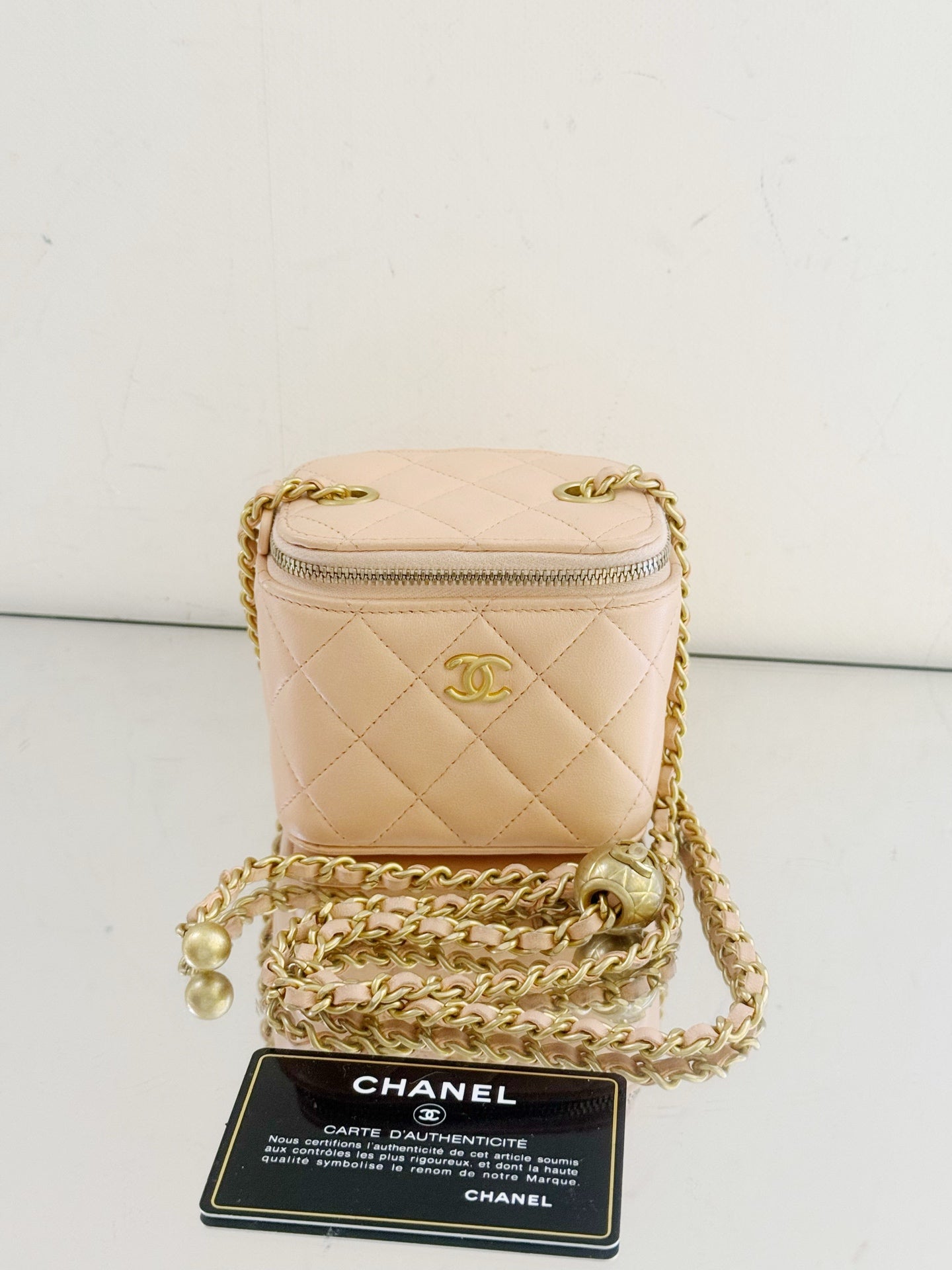 Chanel - Vanity Case - Leather - Orange - (mini)