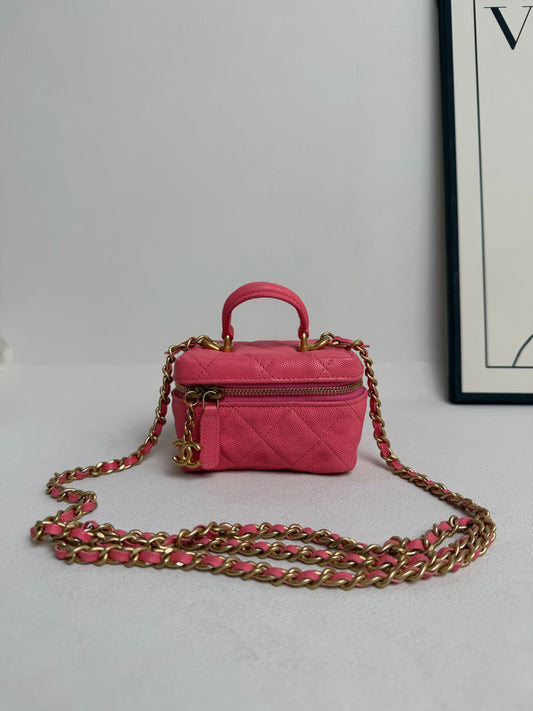 Chanel - Vanity Case - Leather - Pink - (mini)
