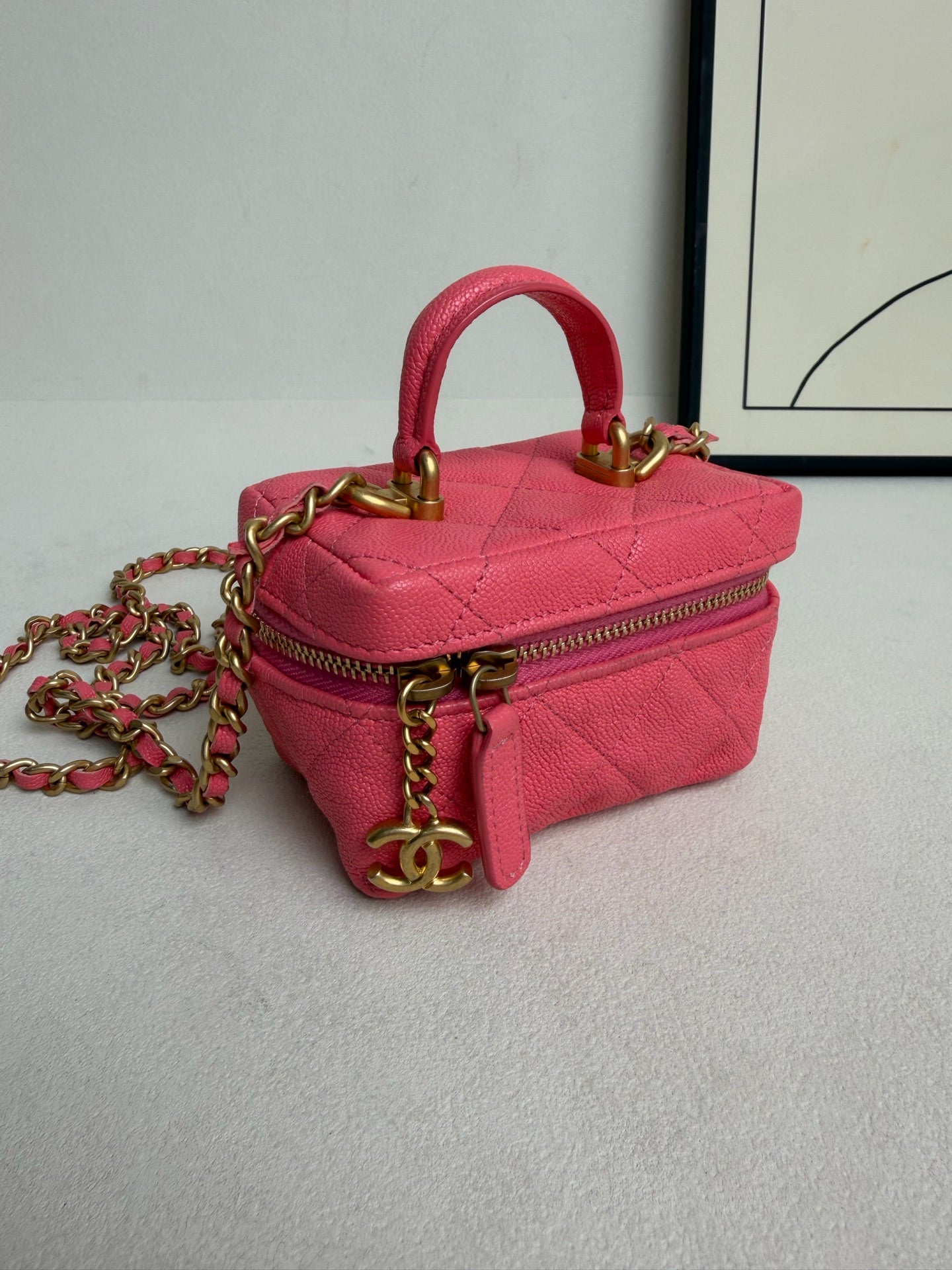 Chanel - Vanity Case - Leather - Pink - (mini)