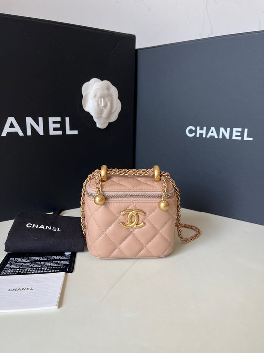 Chanel - Vanity - Leather - Beige - (mini)