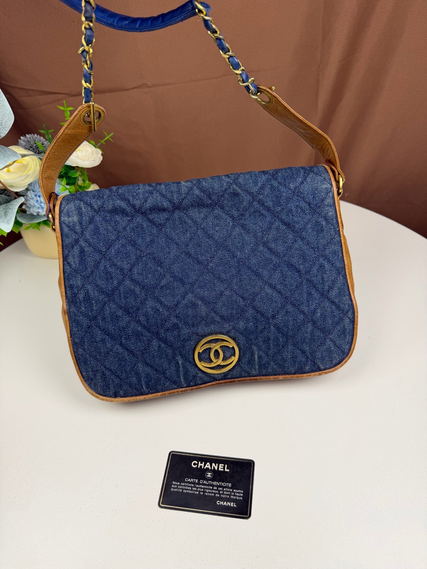 Chanel - Vintage Flap Bag - Denim - Blue - (Other)