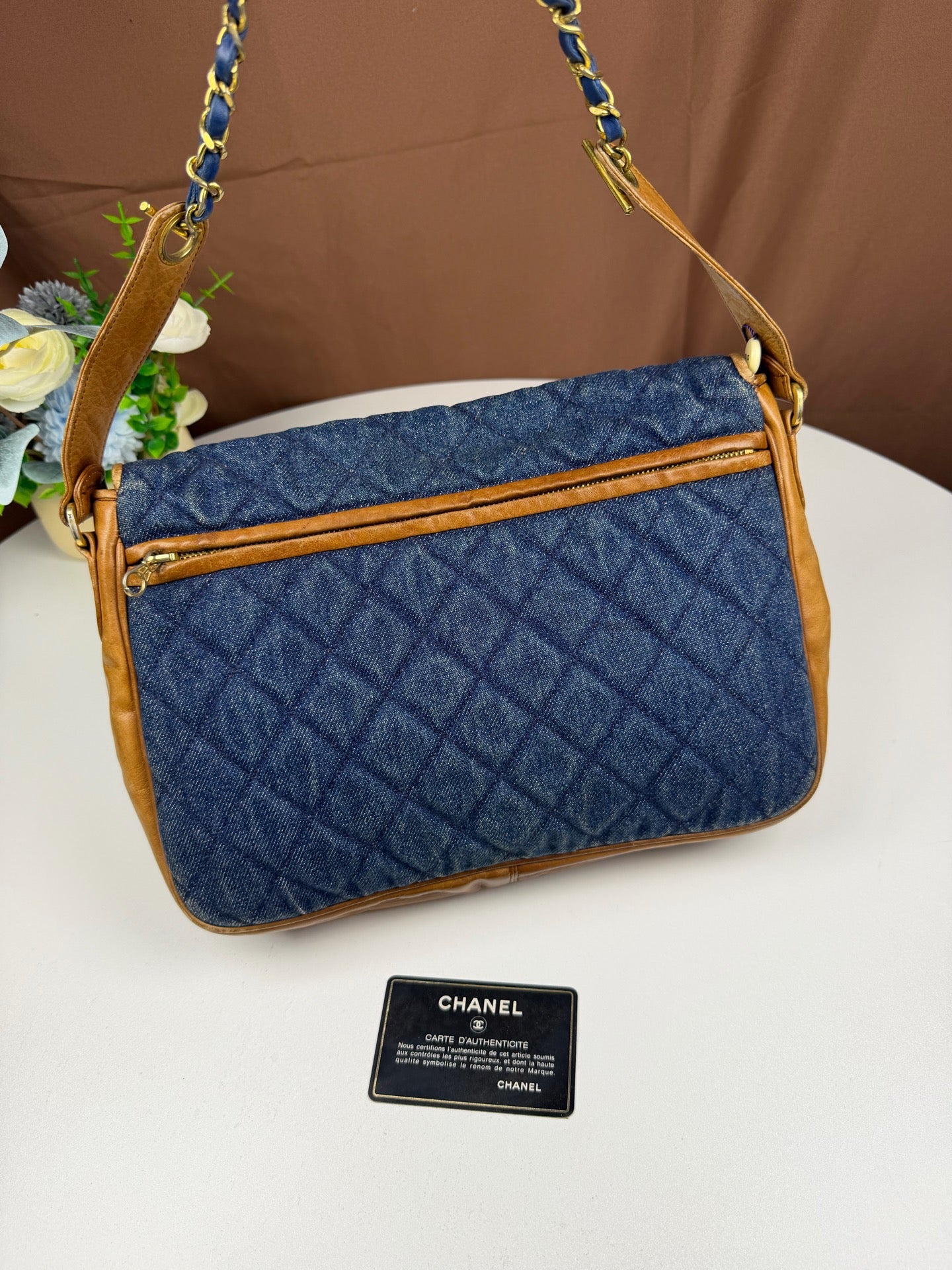Chanel - Vintage Flap Bag - Denim - Blue - (Other)