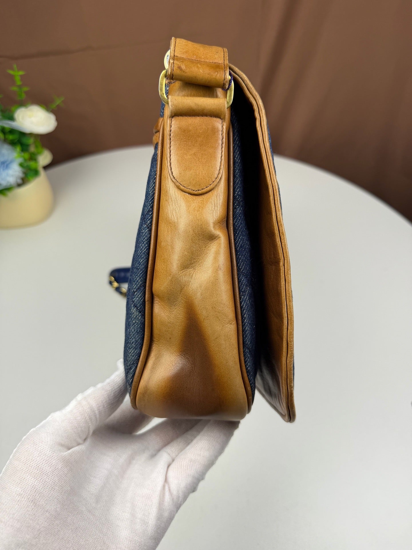 Chanel - Vintage Flap Bag - Denim - Blue - (Other)