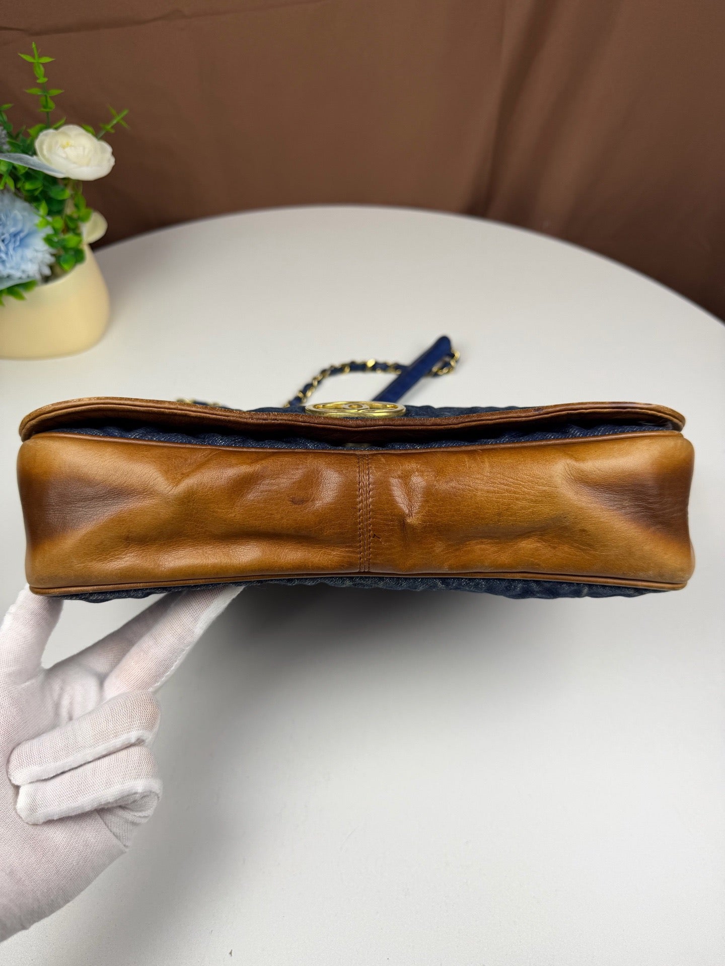 Chanel - Vintage Flap Bag - Denim - Blue - (Other)