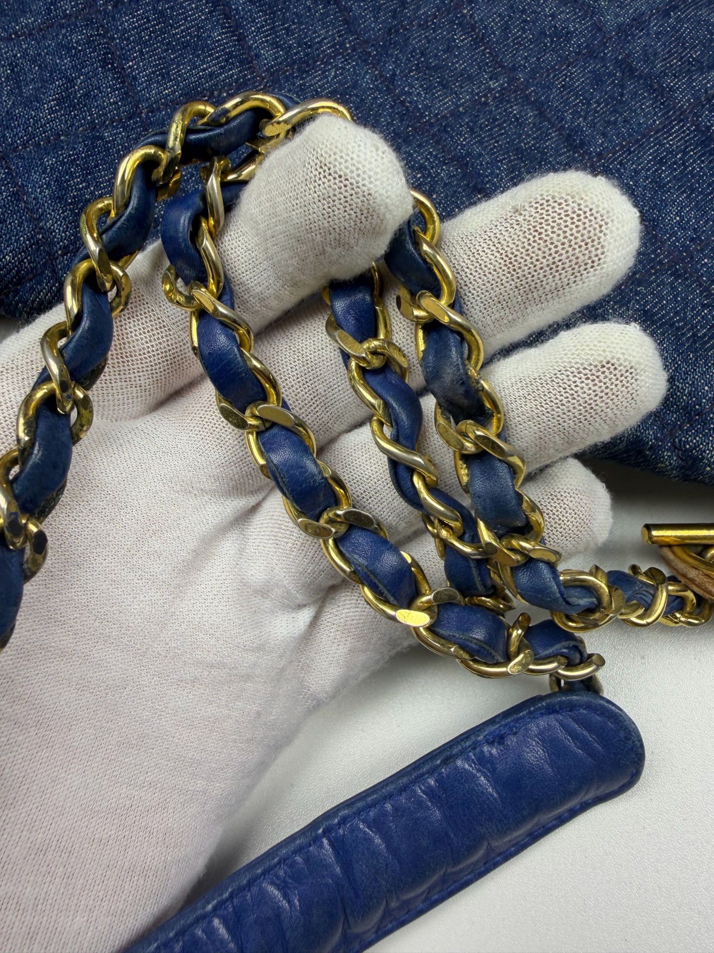 Chanel - Vintage Flap Bag - Denim - Blue - (Other)
