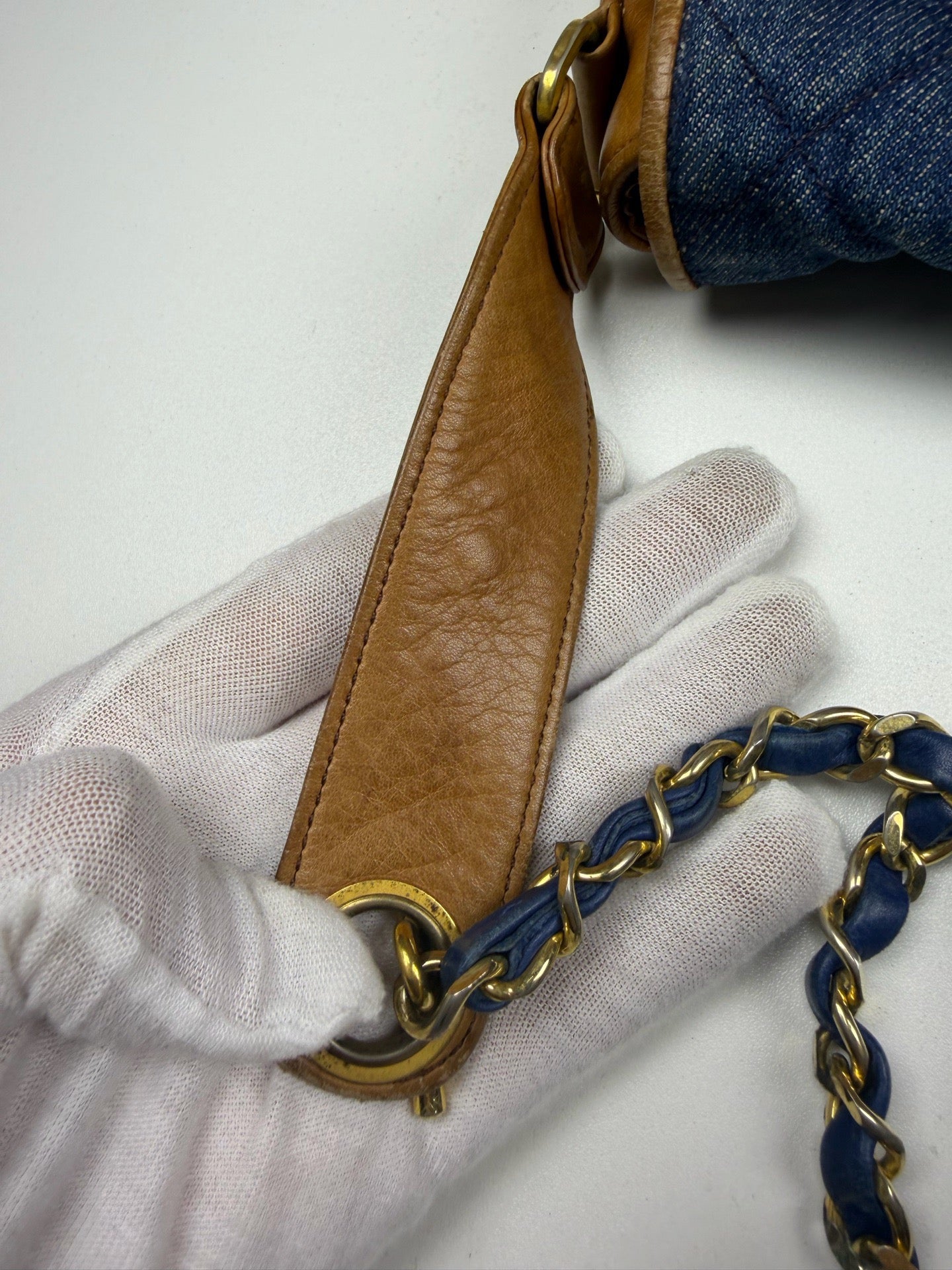 Chanel - Vintage Flap Bag - Denim - Blue - (Other)
