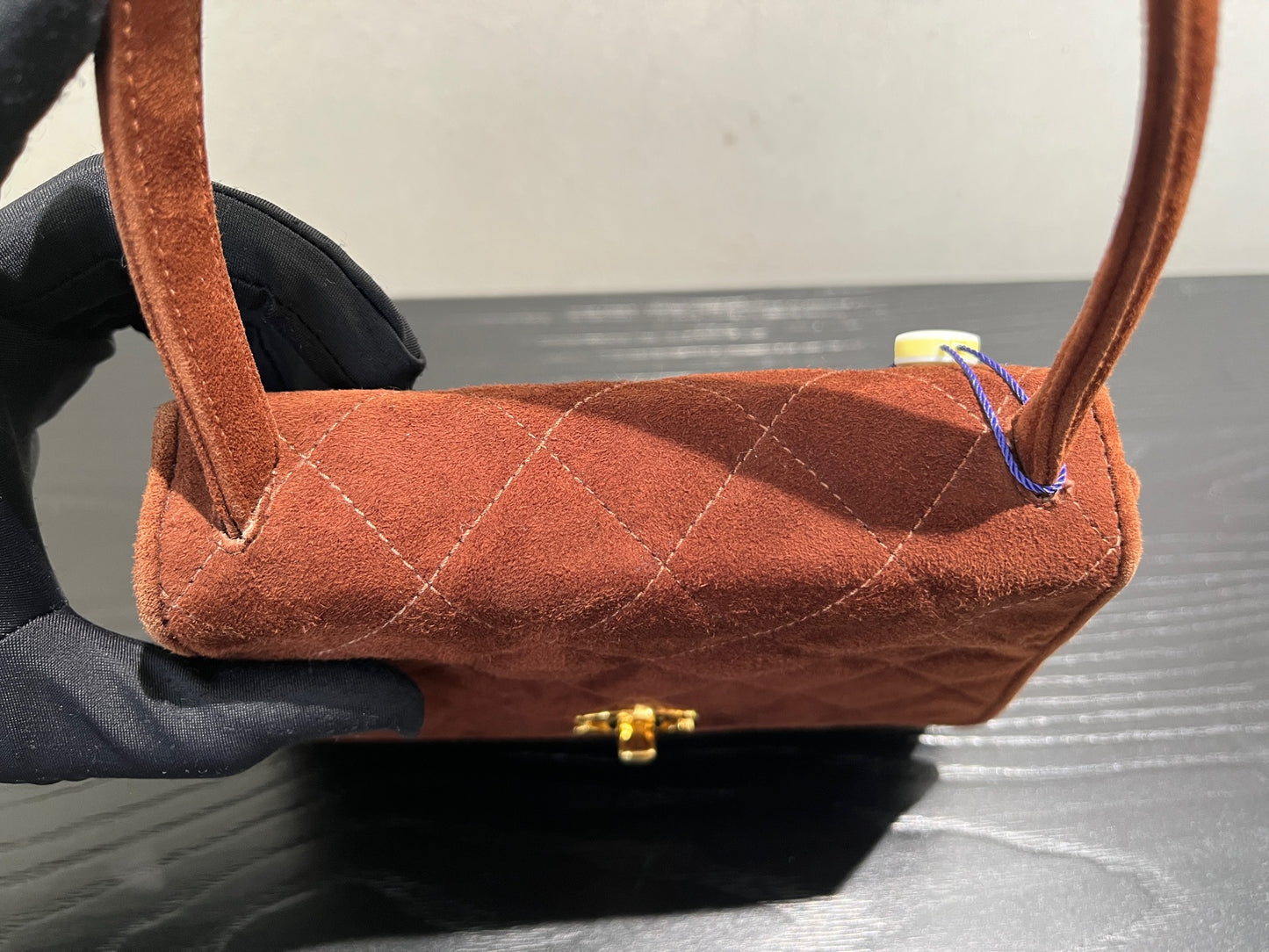Chanel - Vintage Kelly Top Handle Bag - Velvet - Brown - (mini)