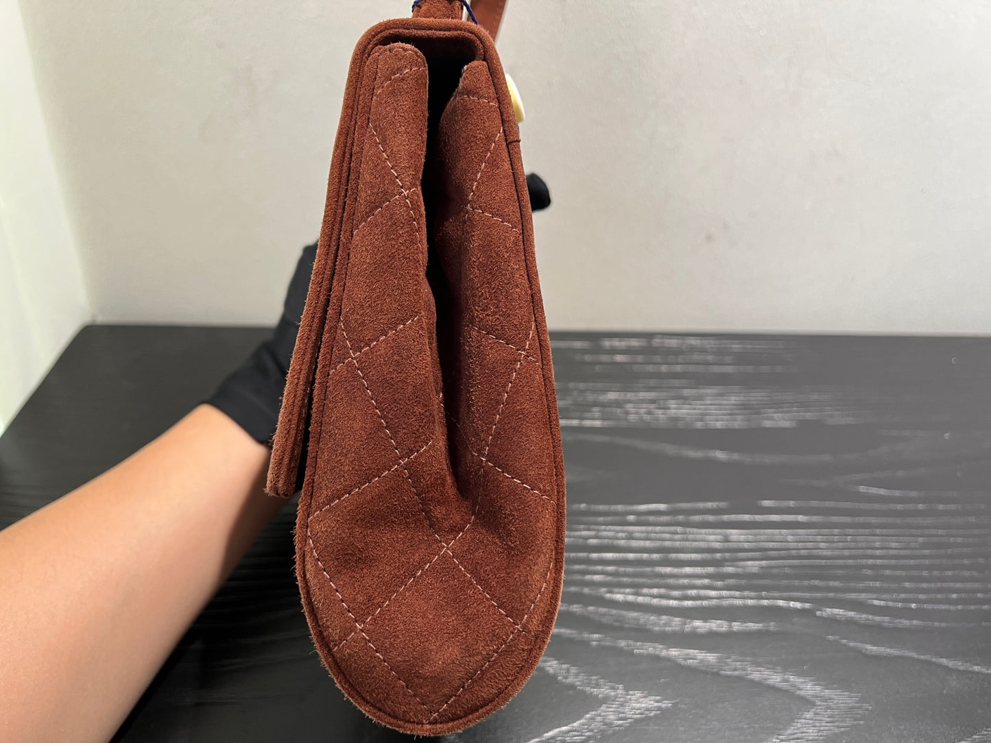 Chanel - Vintage Kelly Top Handle Bag - Velvet - Brown - (mini)