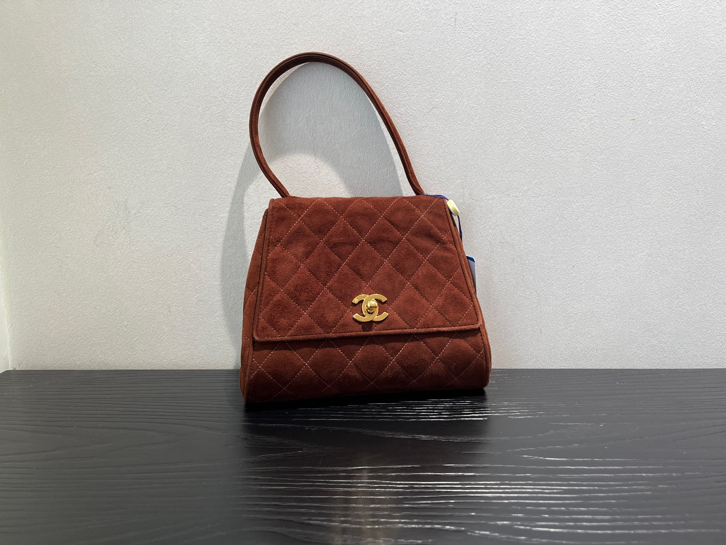 Chanel - Vintage Kelly Top Handle Bag - Velvet - Brown - (mini)